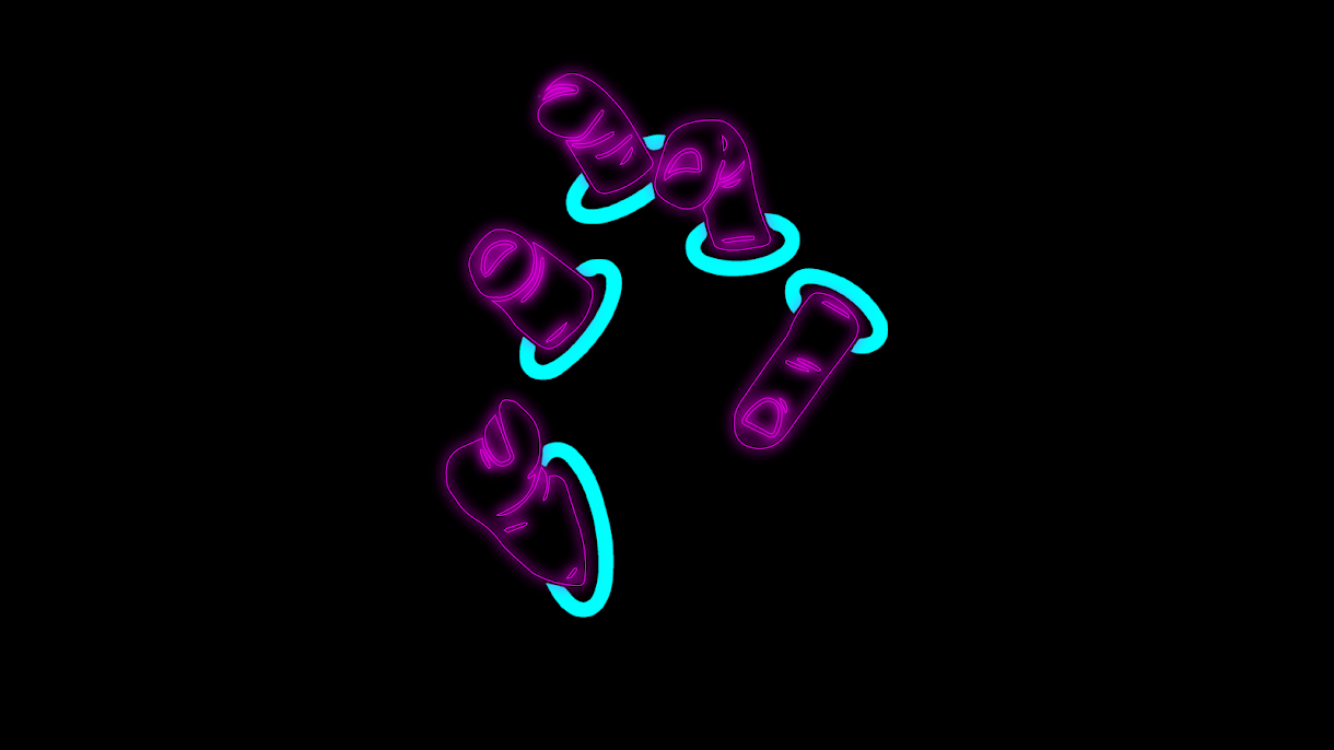 Black Neon 4K Wallpaper