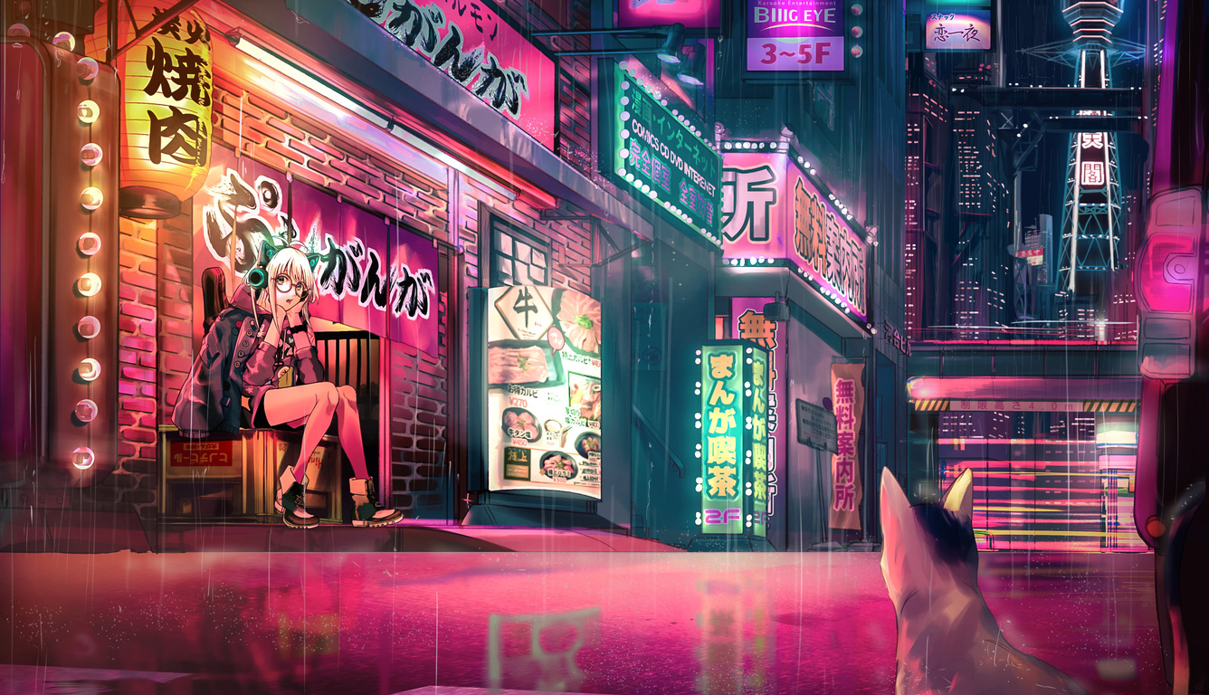 Anime Original Pink Laptop HD