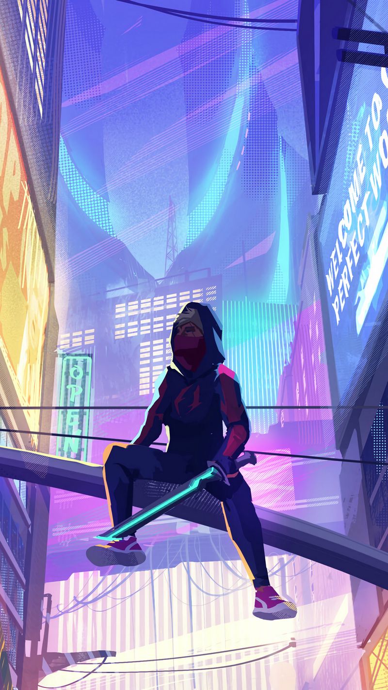 Download wallpaper 800x1420 ninja, mask