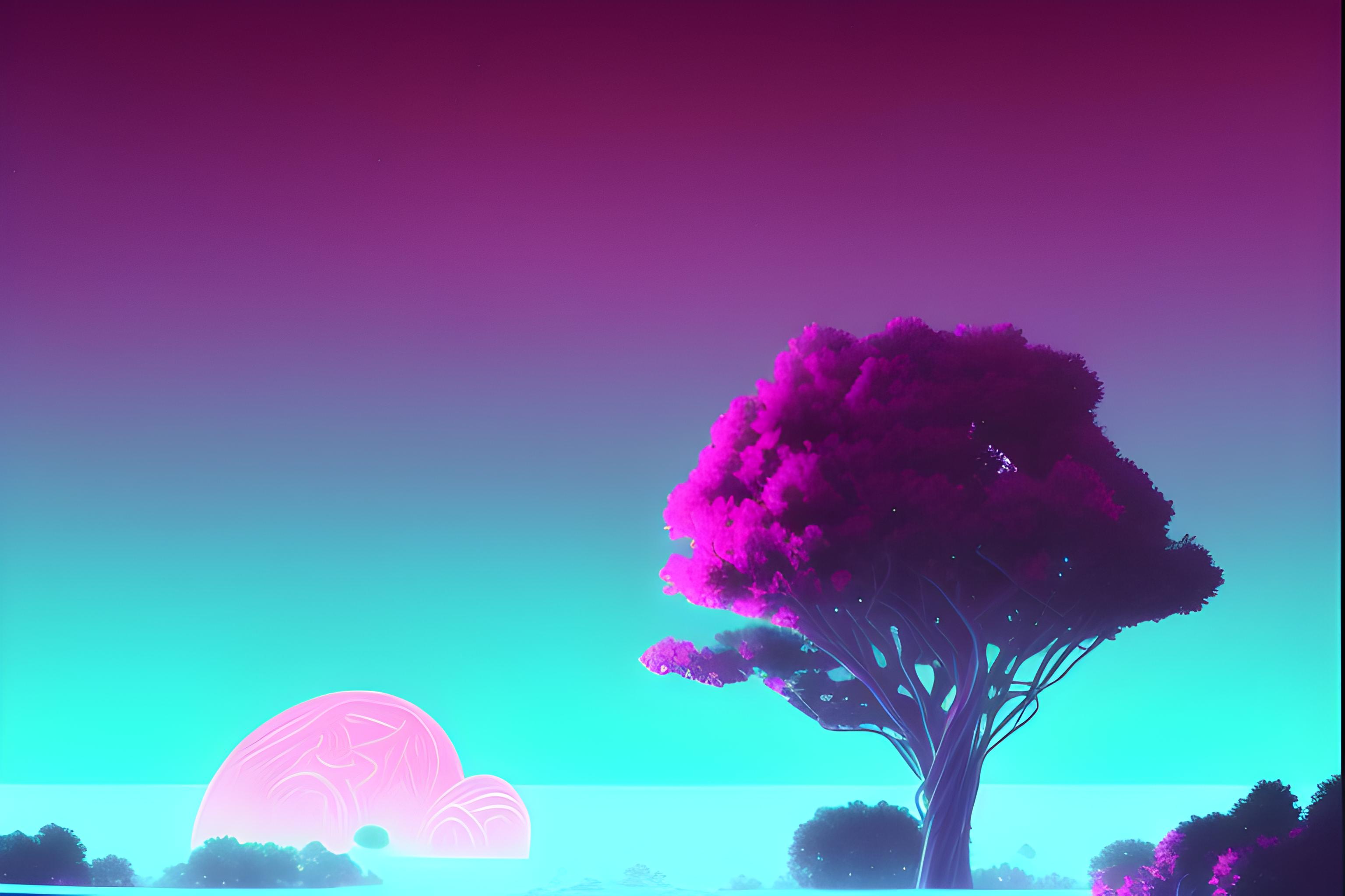 synthwave, pink, purple, dark