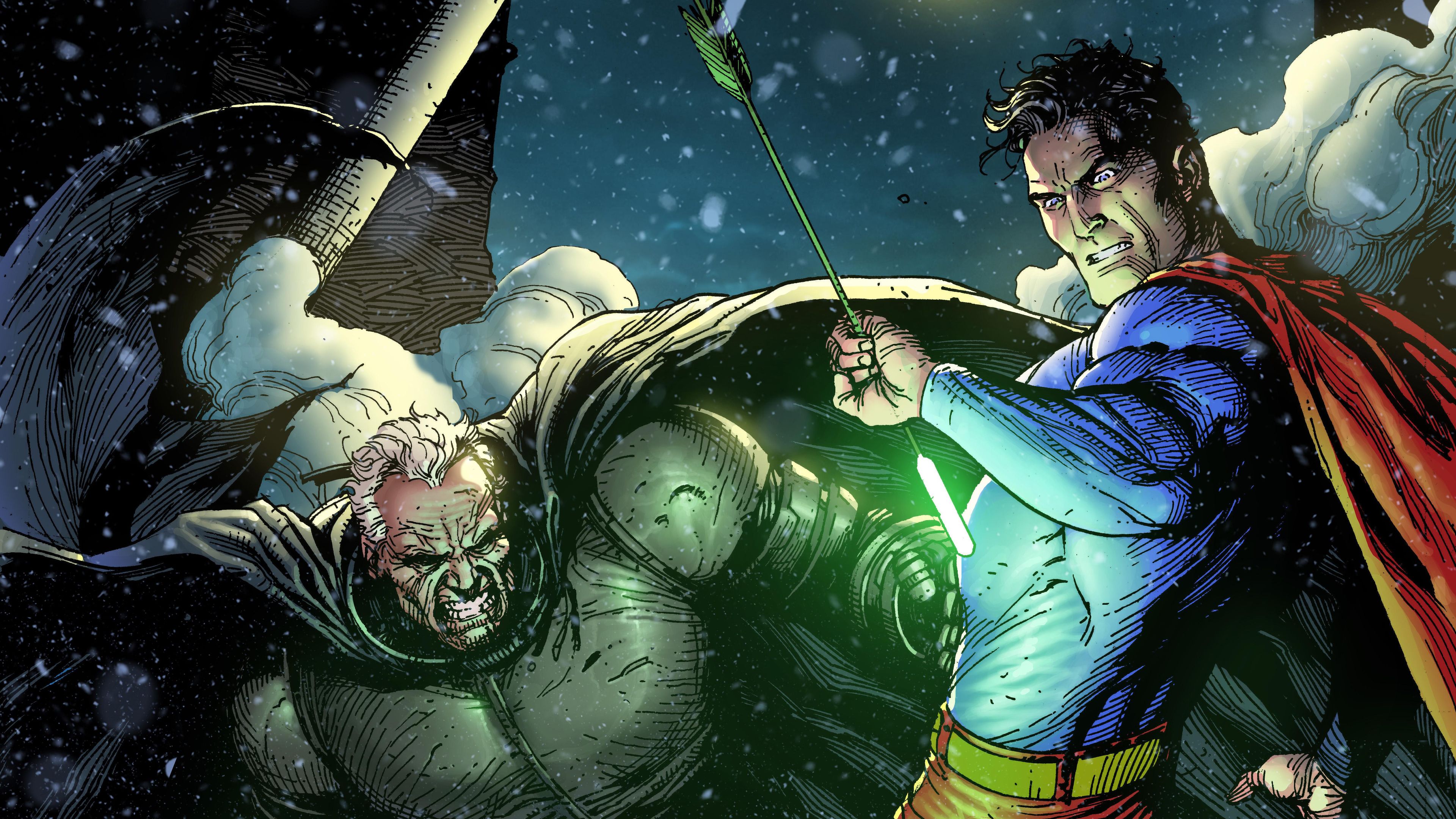 Batman Superman Fighting 4k superman