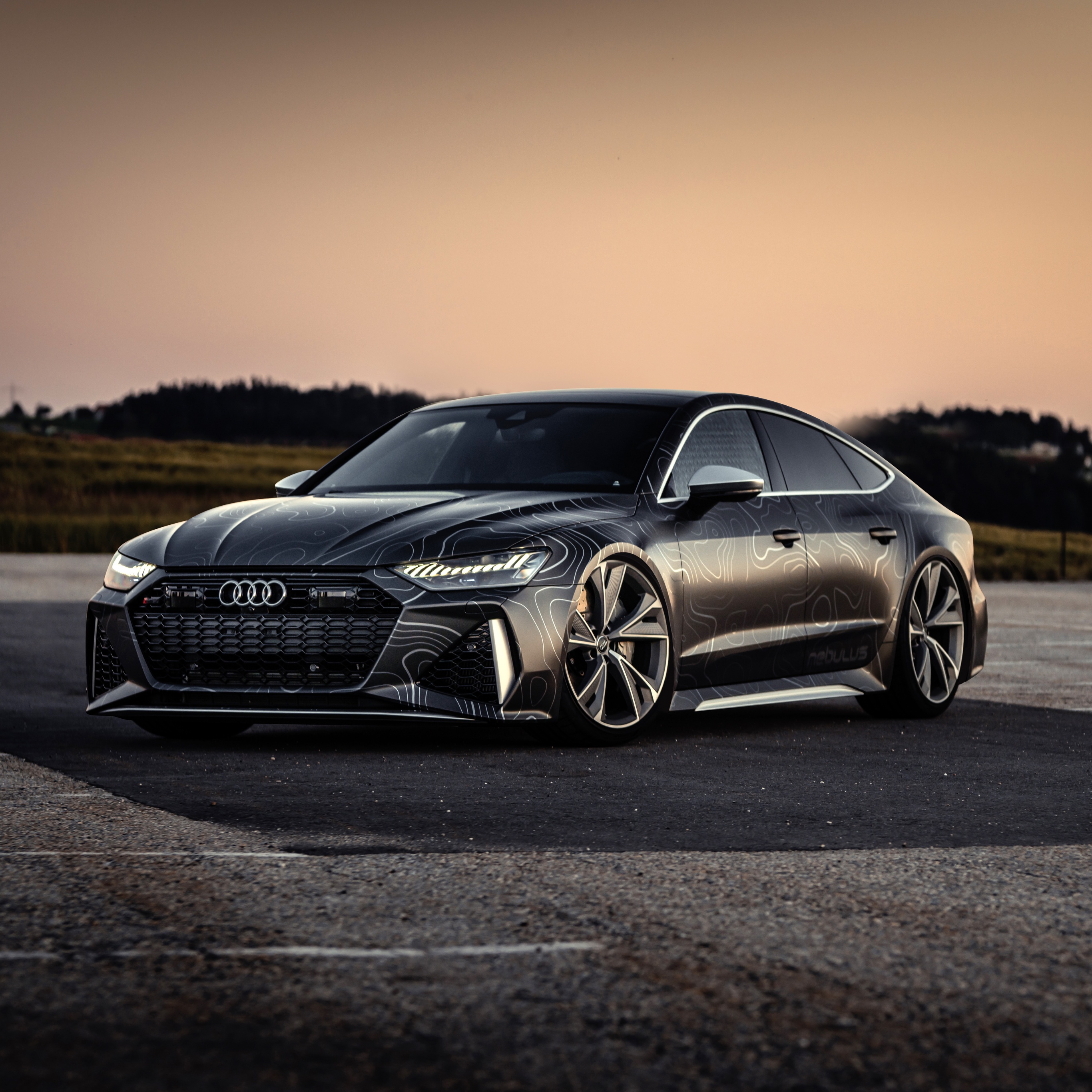 Audi RS 7 Sportback Wallpaper 4K, Black