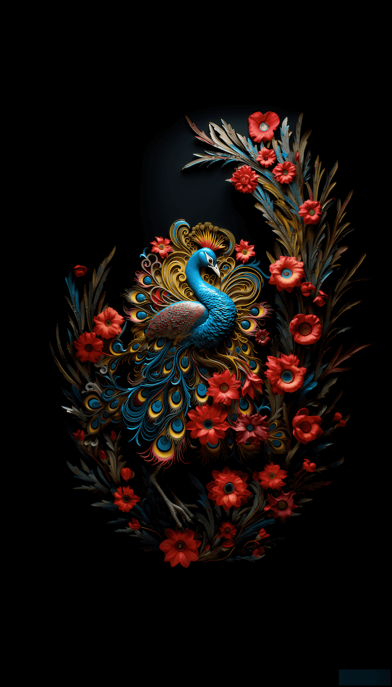 iPhone Lock Screen Wallpaper. Peacock