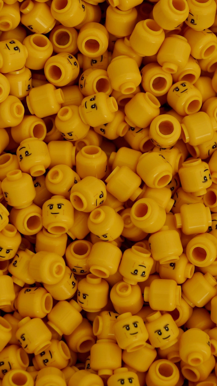 wallpaper 750x1334 yellow, lego, toy