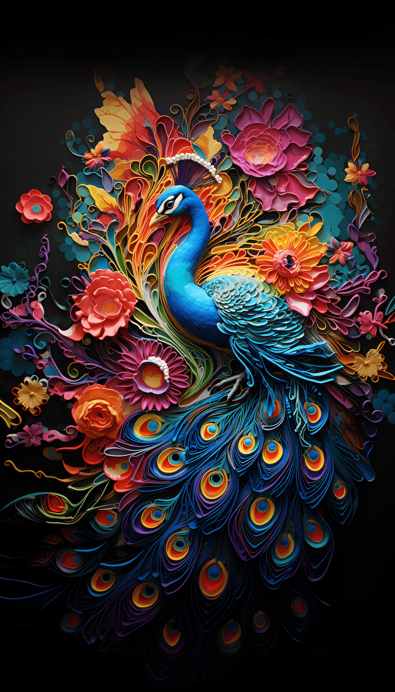 iPhone Lock Screen Wallpaper. Peacock