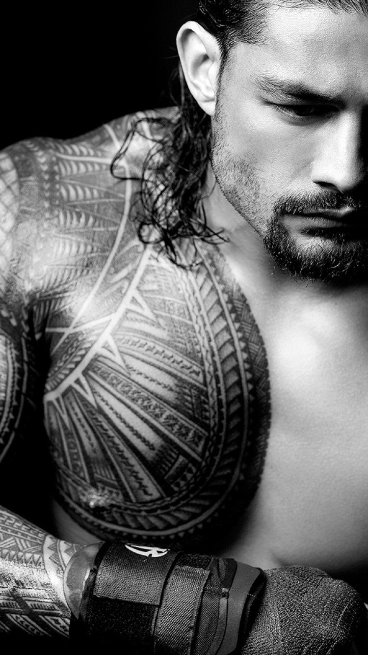 Roman reigns black and white Wallpaper