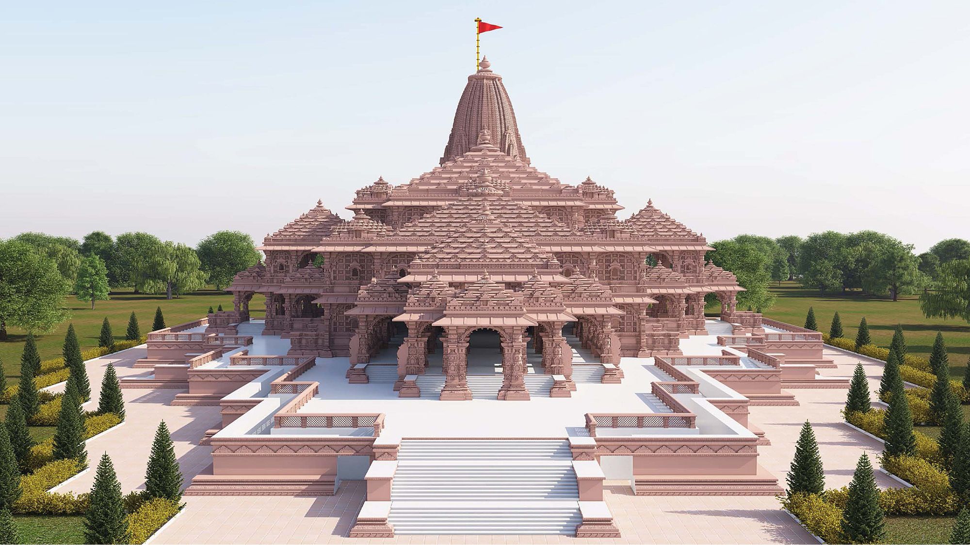 Ram Mandir: Ornate Indian Hindu temple