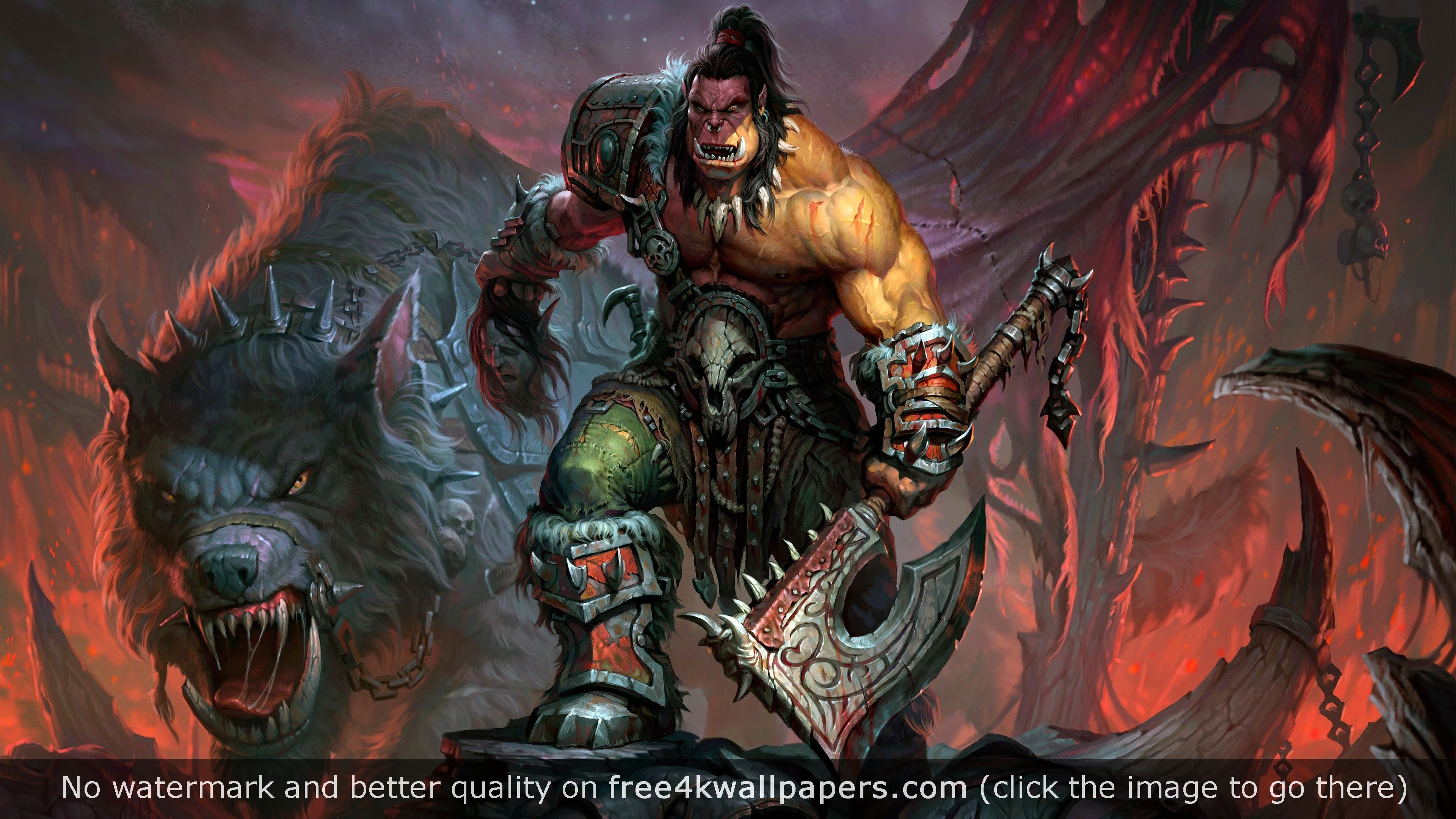 World of Warcraft Orc 4K 4K wallpaper