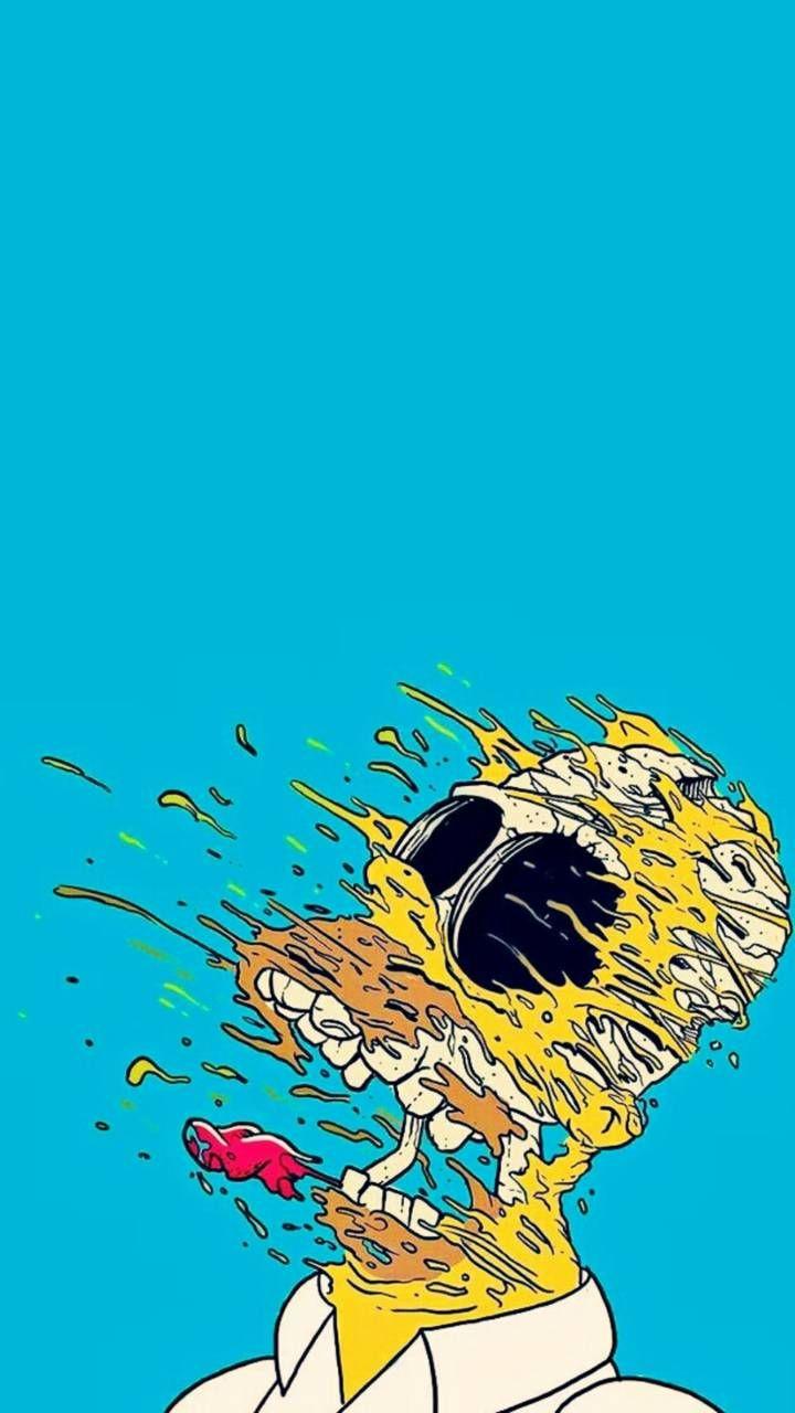Trippy Cartoon iPhone Wallpaper
