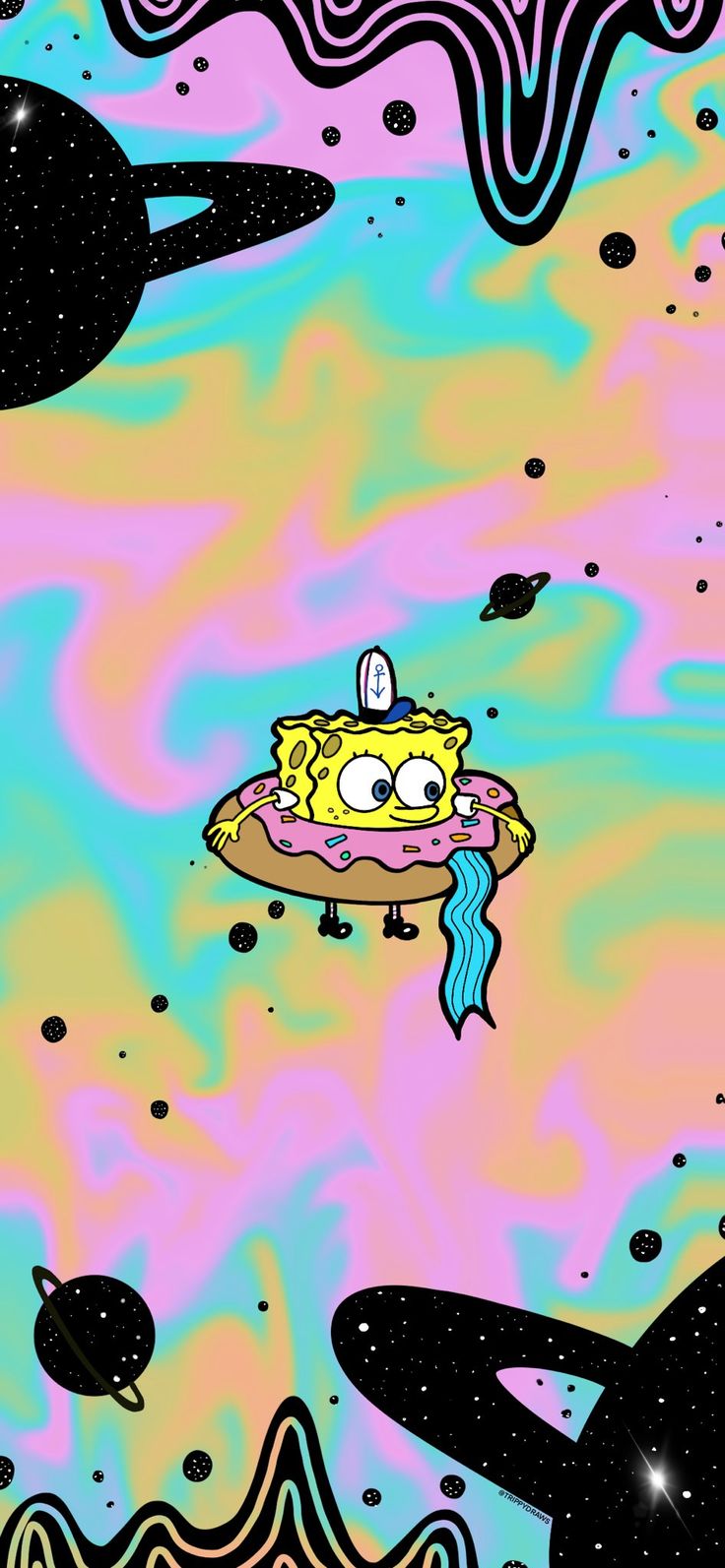 Trippy Cartoon iPhone Wallpaper