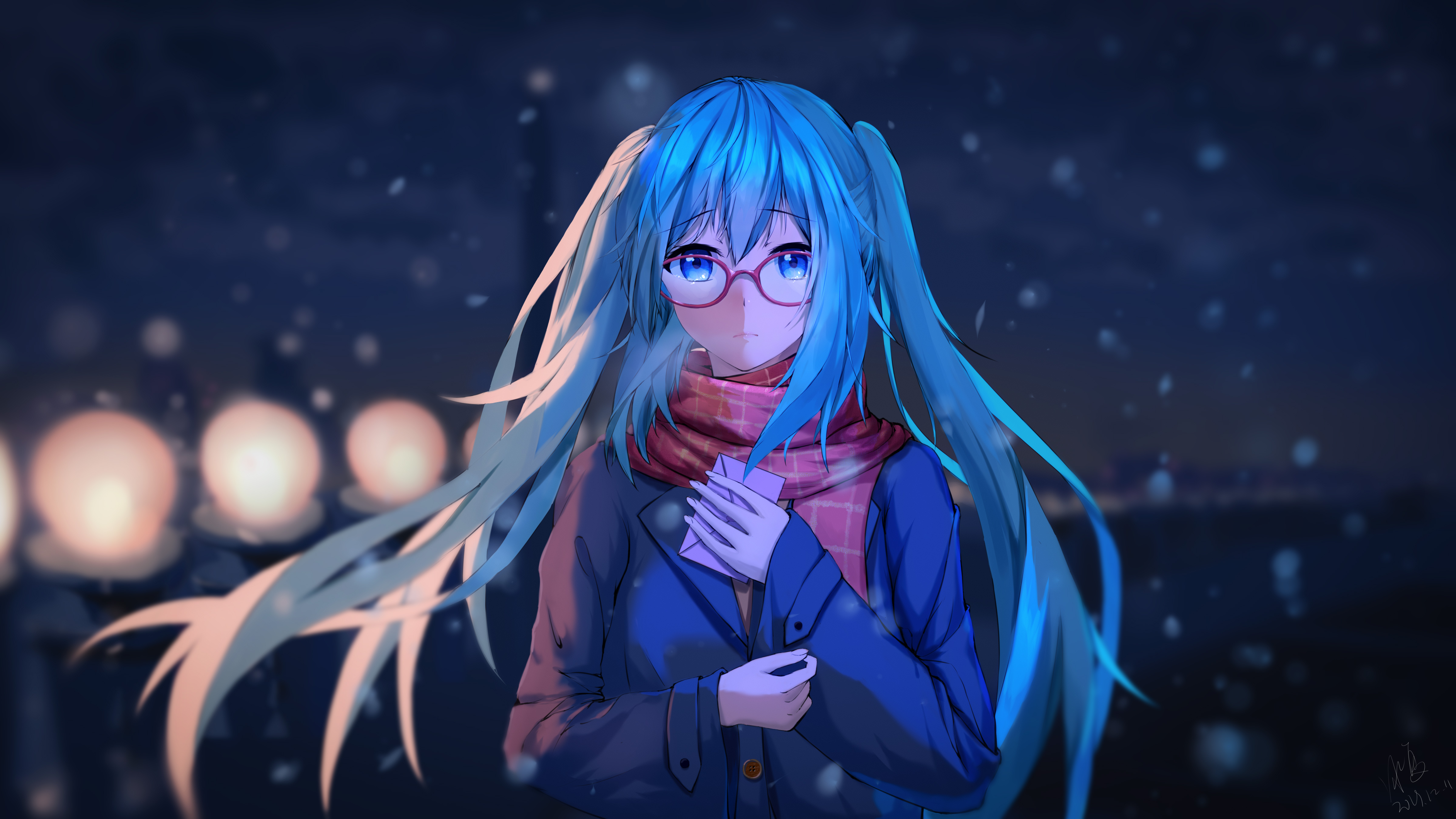 HD desktop wallpaper: Anime, Night