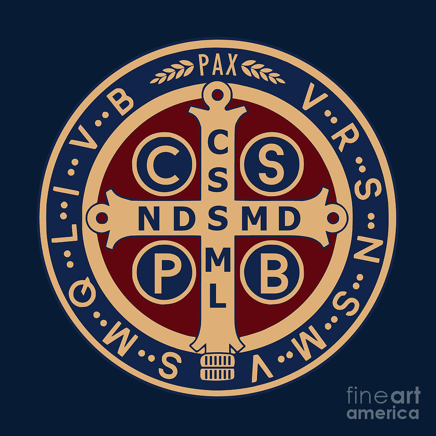 Saint Benedict Medal Digital Art