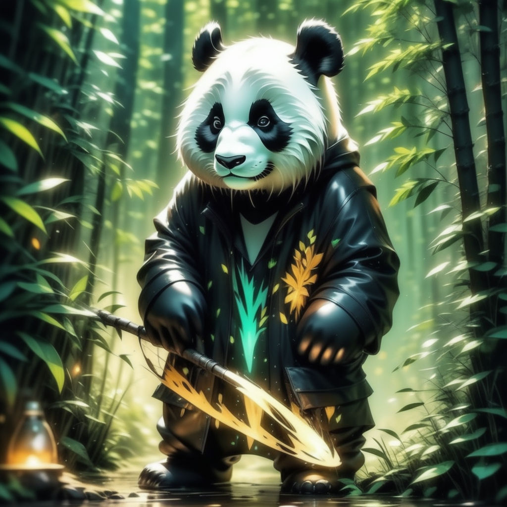 anthropomorphic panda