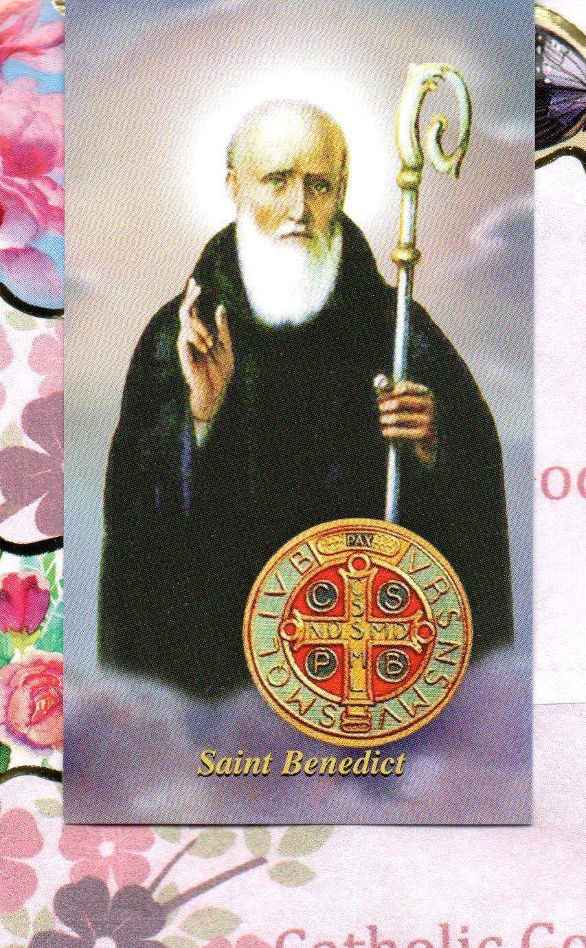 St Benedict Holy Card
