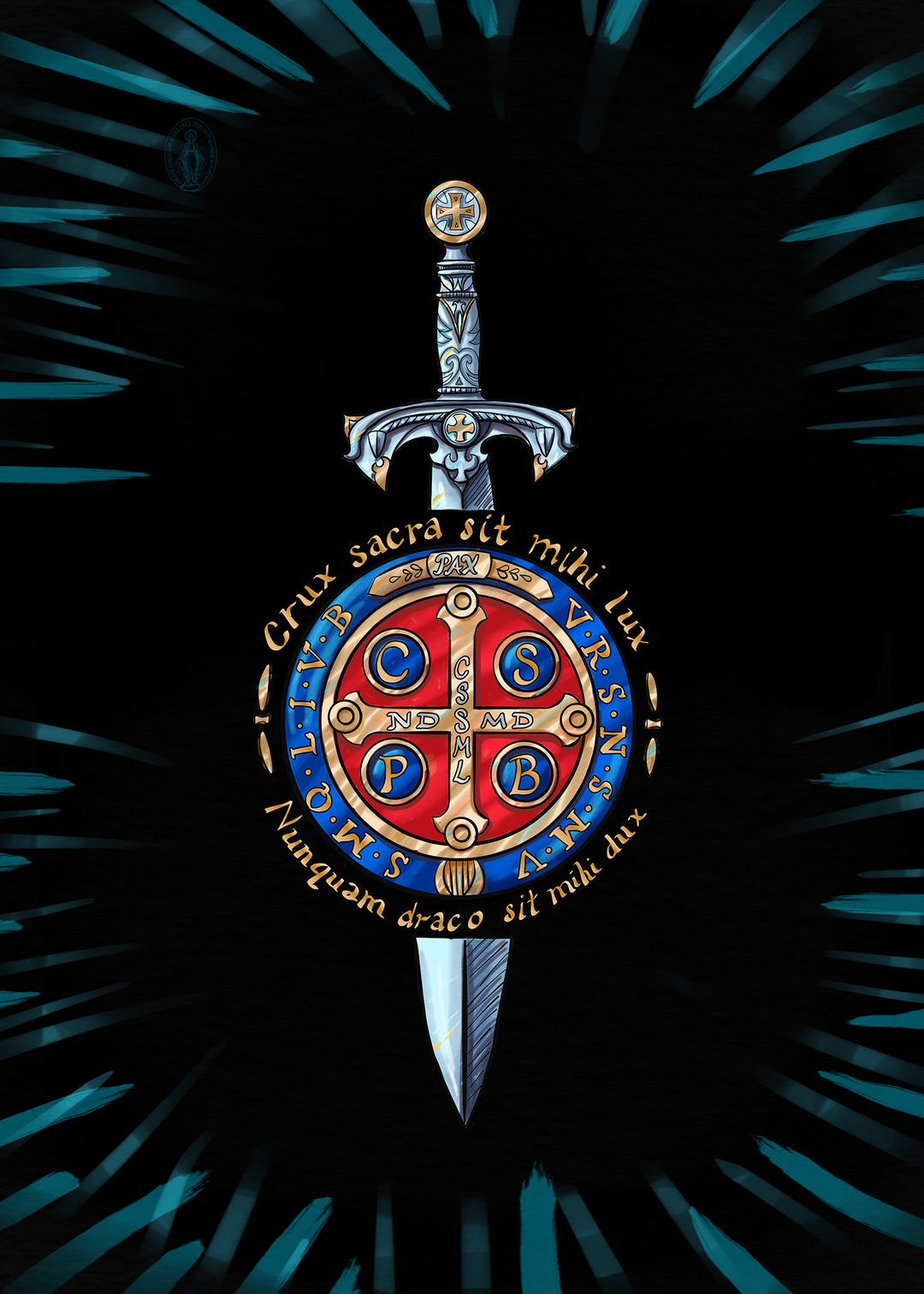 St. Benedict Sword Print