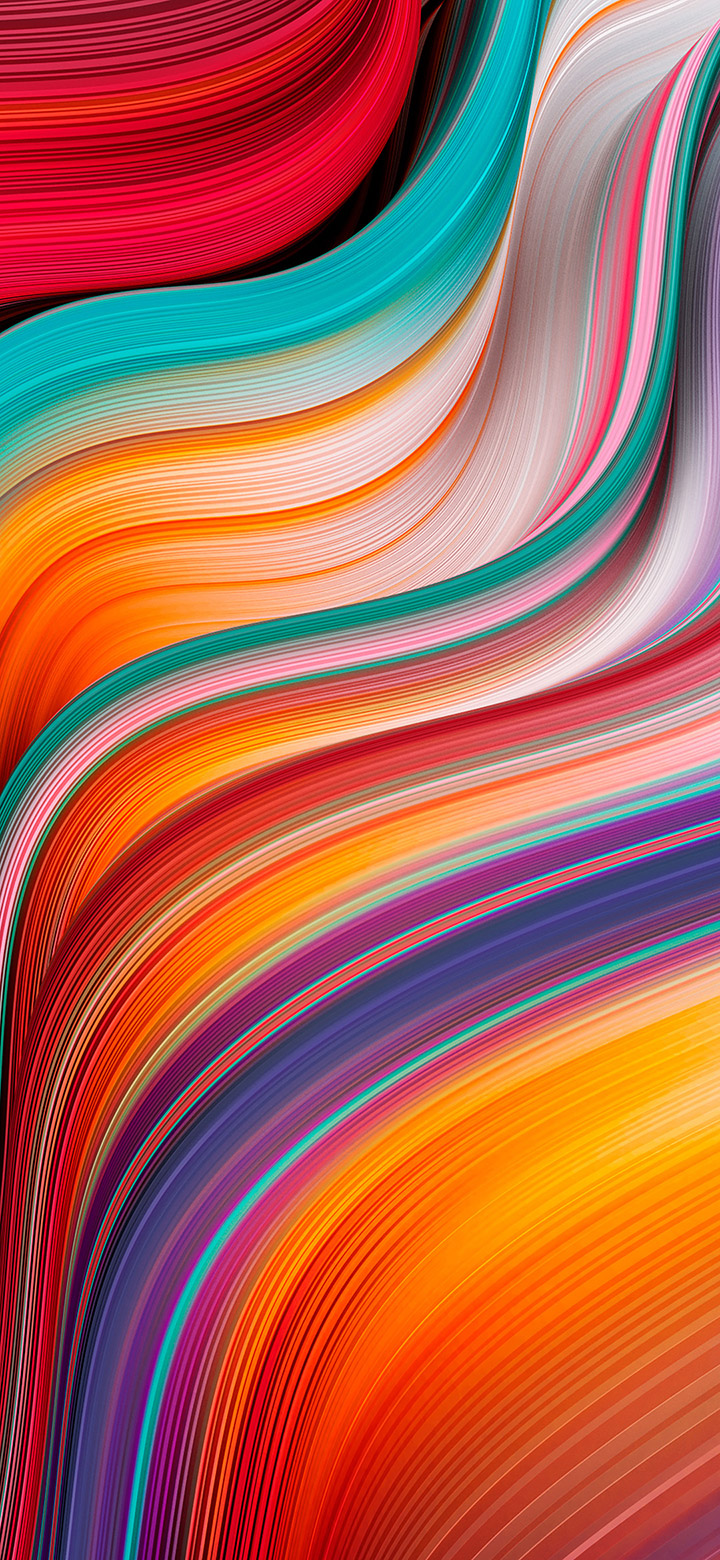 Abstract Red Silk Waves 4K Phone Wallpaper