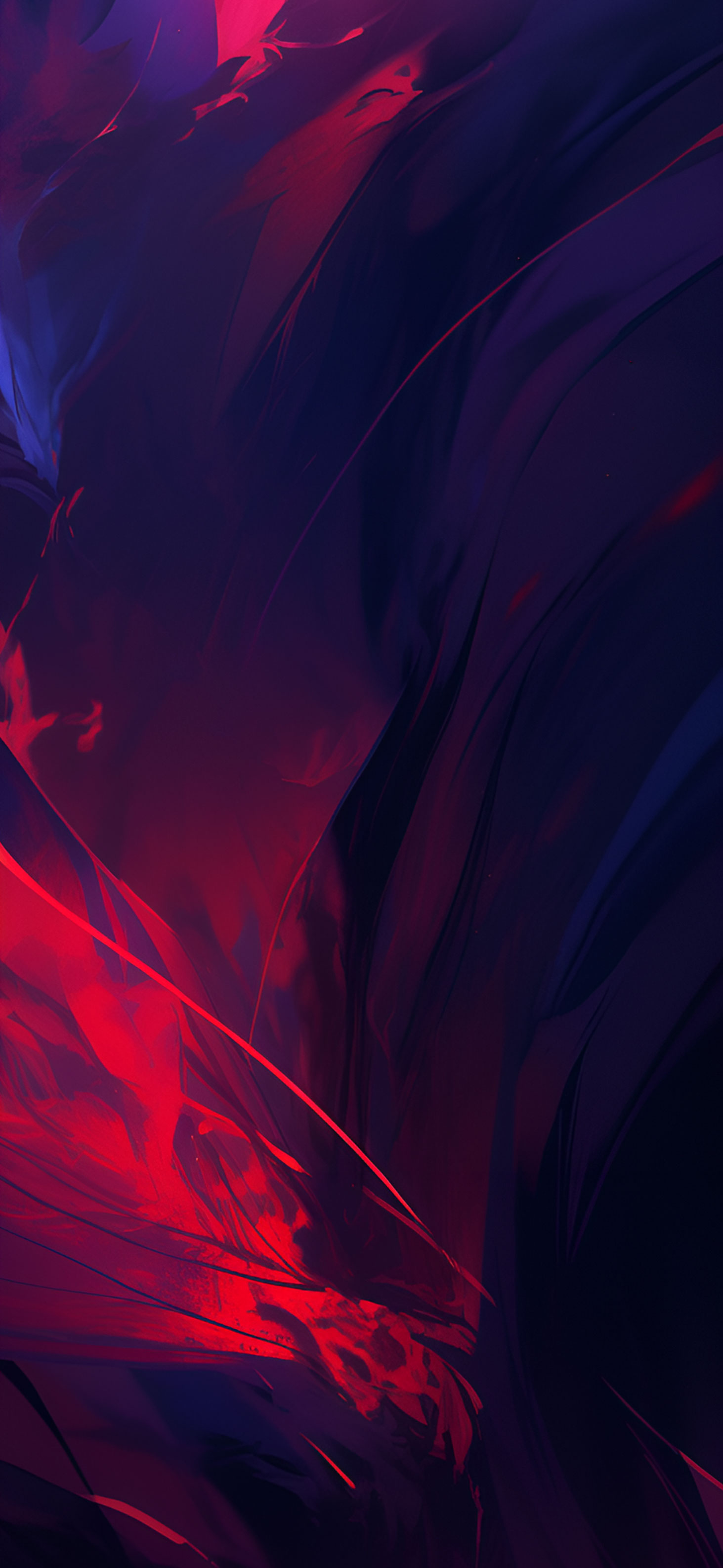 Marvelous Blue Red Waves Abstract