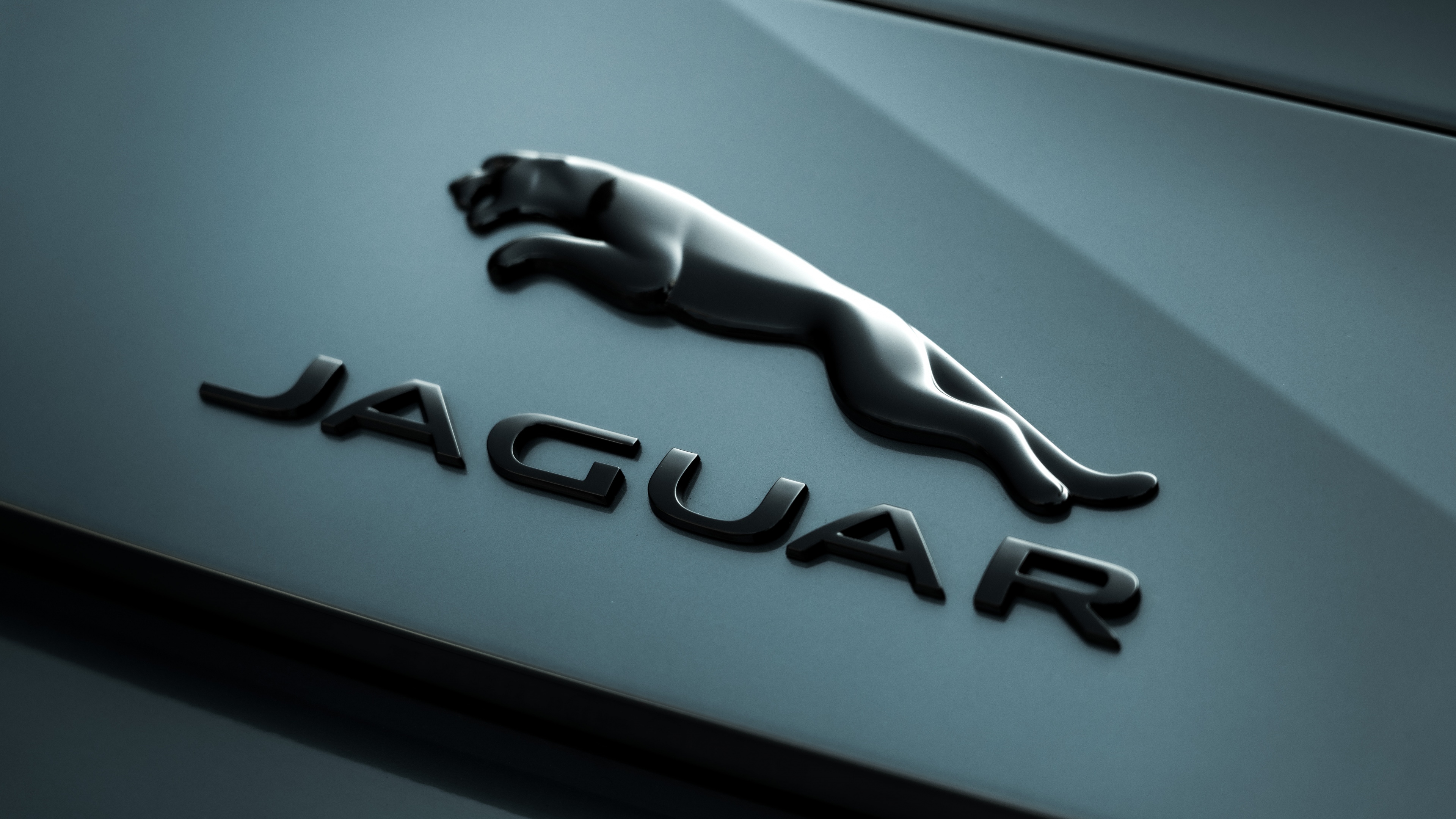 Jaguar Wallpaper 4K, Logo, Pastel green