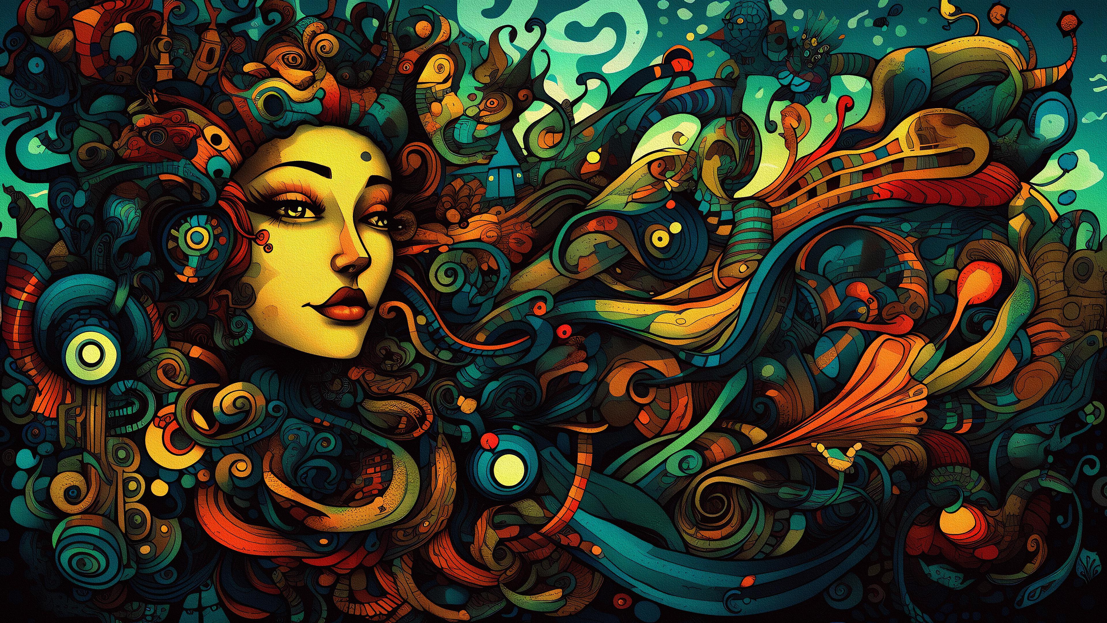 Midjourney Illustration Wallpaper 4K