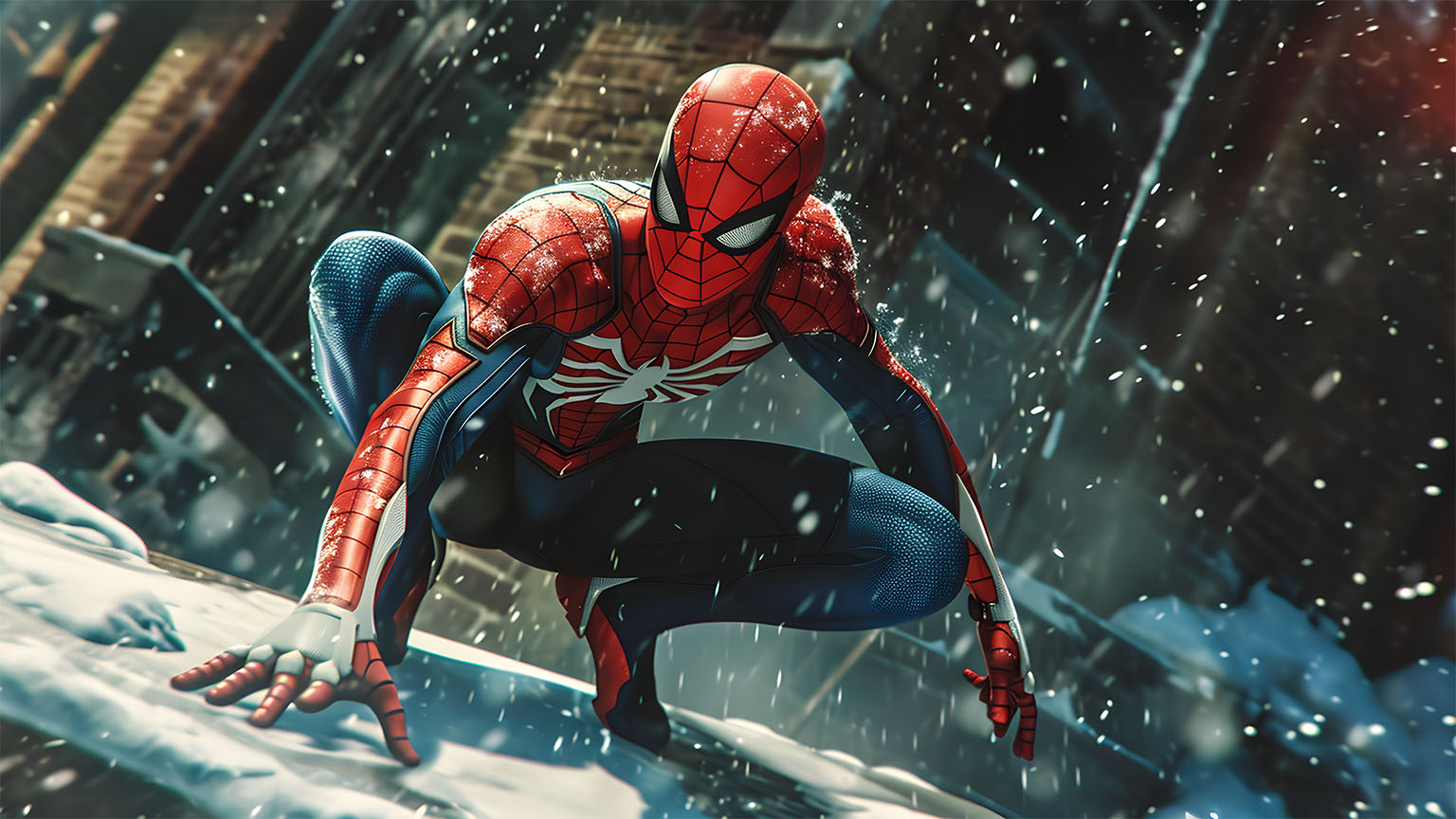 Aesthetic Winter Spider Man Wallpaper