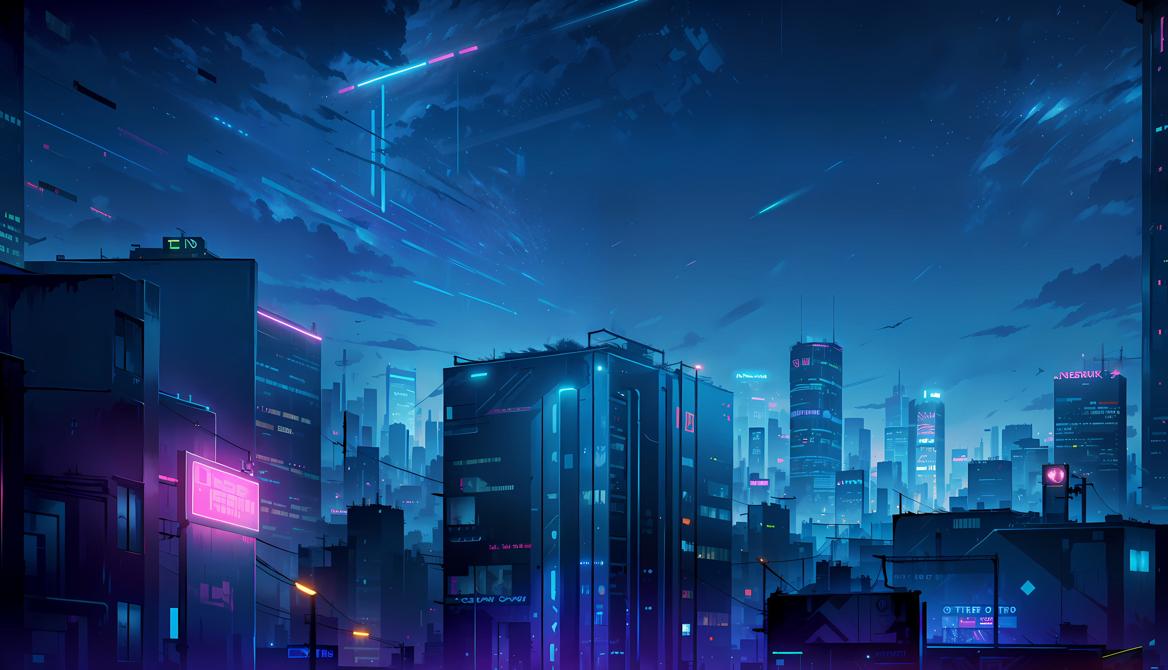 Anime City 4k Ultra HD Wallpaper