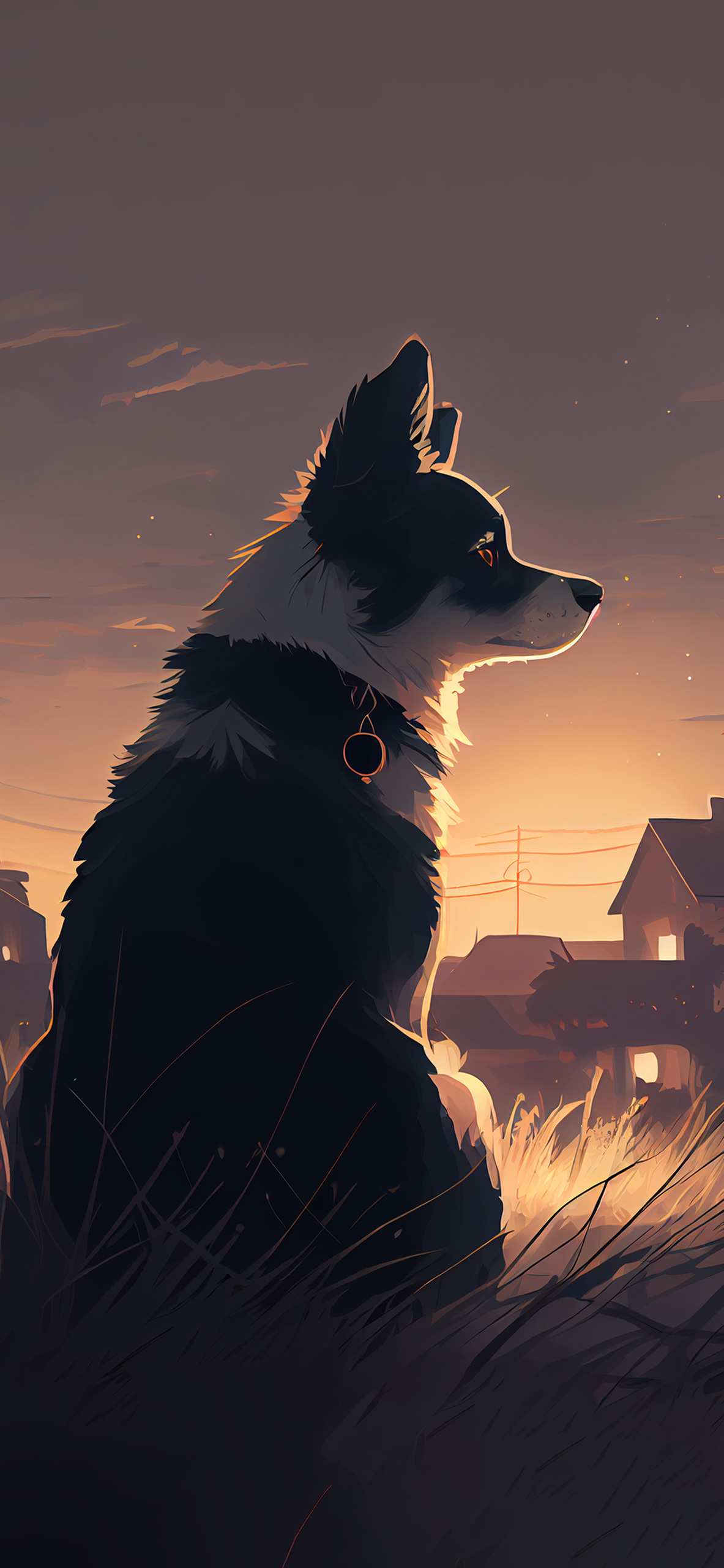 Dog Anime Background Wallpaper