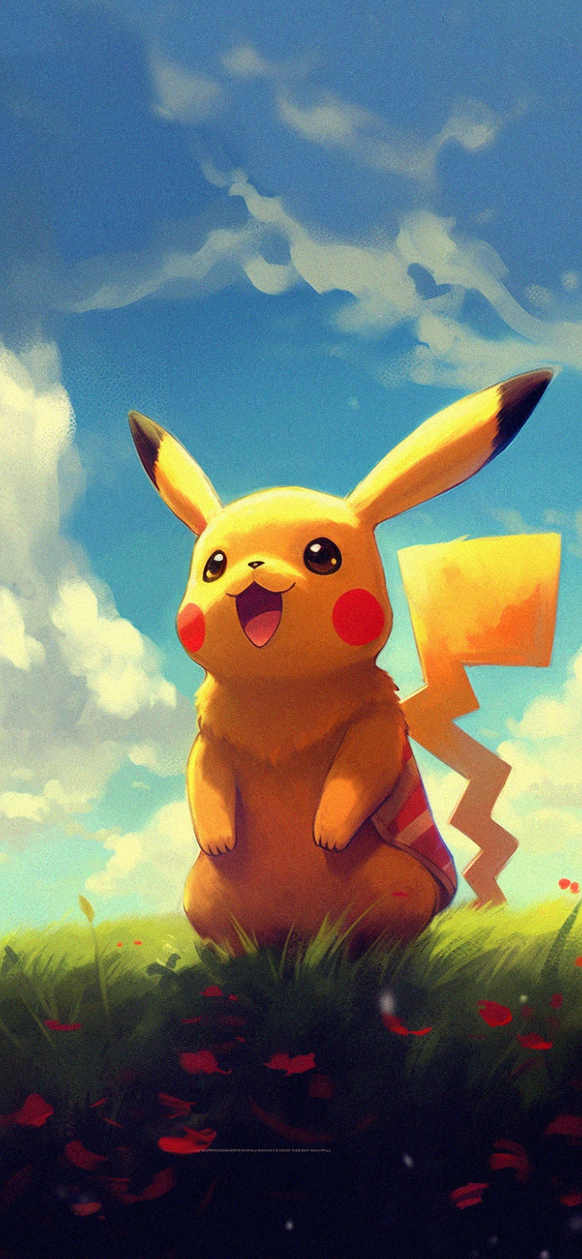Pokemon Pikachu Art Wallpaper Wallpaper for iPhone