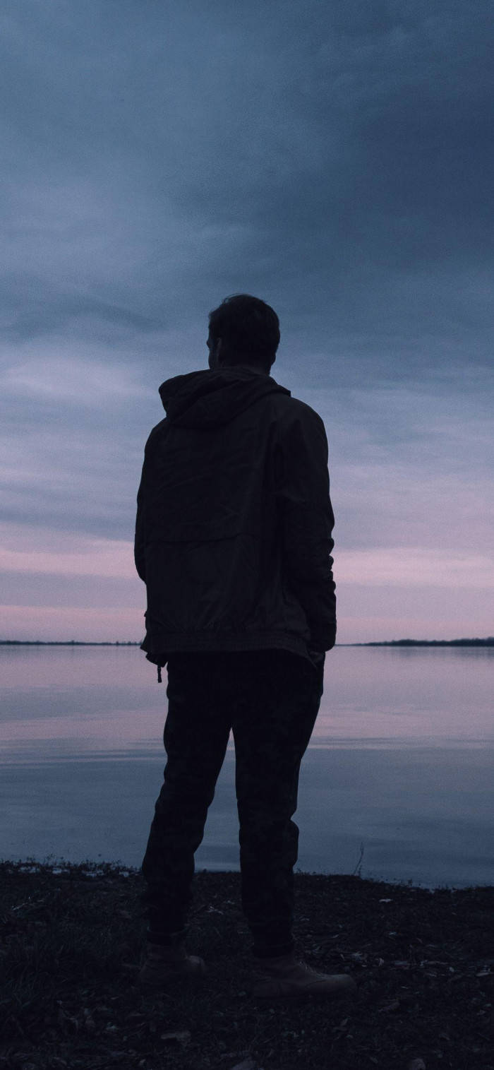 Sad & Lonely Man iPhone Wallpaper