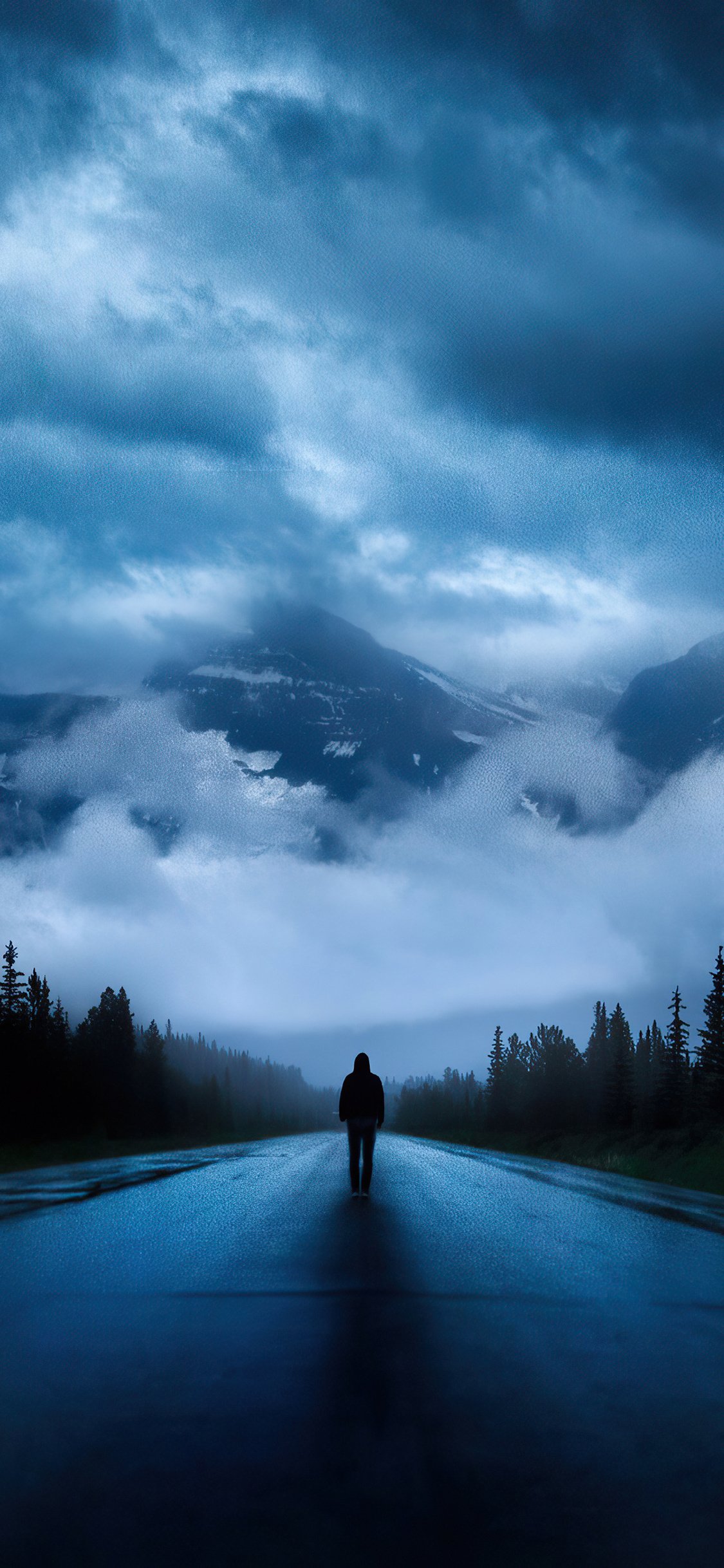 Walking Alone Road 4k iPhone