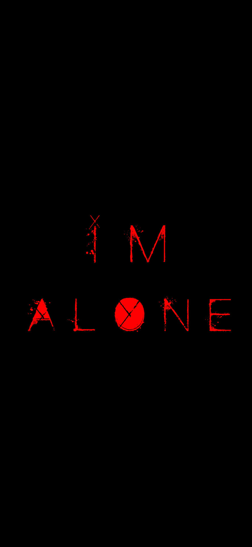Black Emo iPhone I'm Alone Wallpaper