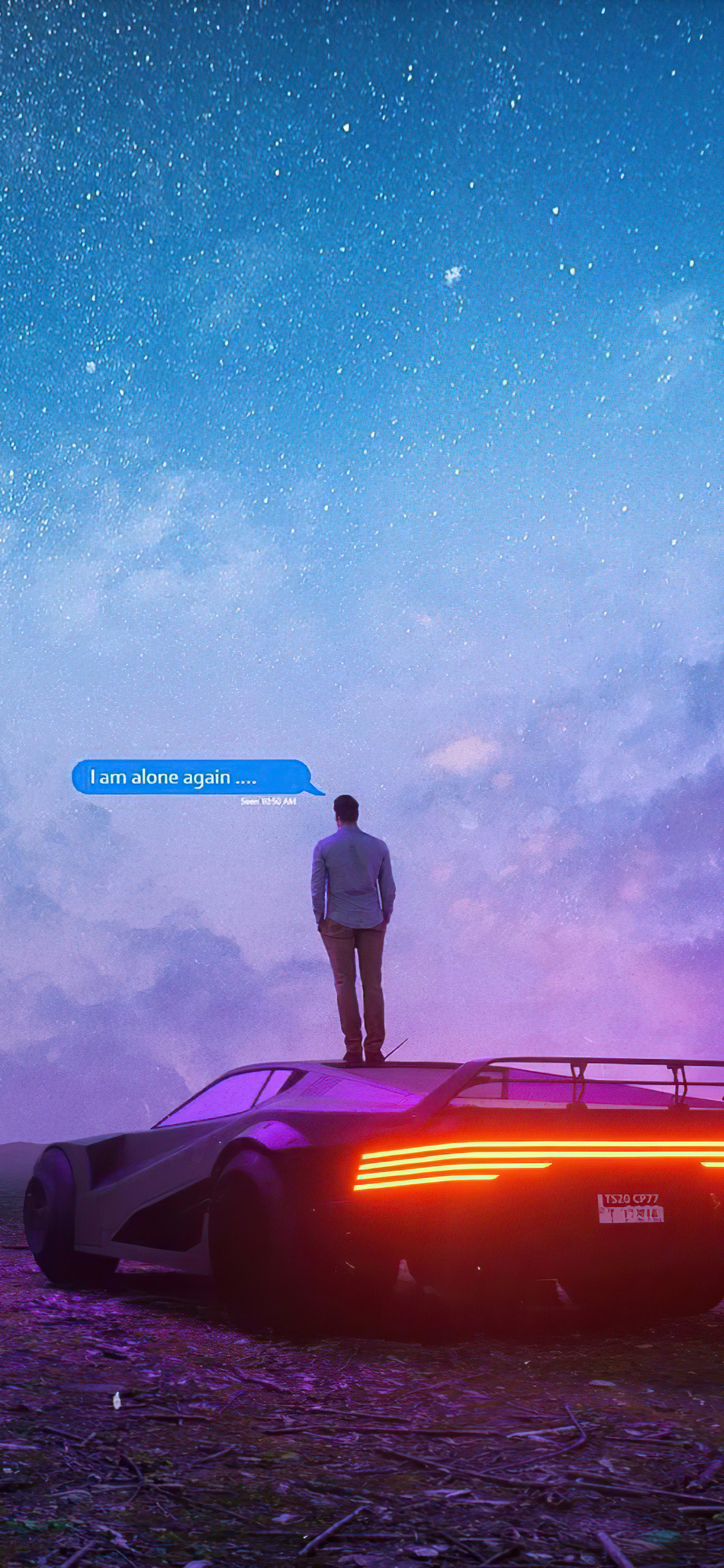 Retro Cyberpunk Alone Boy