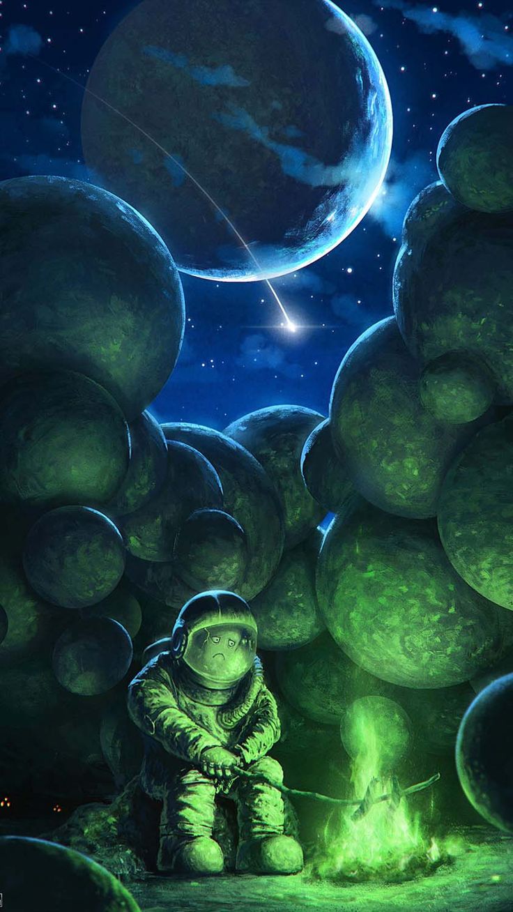 Alone Astronaut IPhone Wallpaper HD