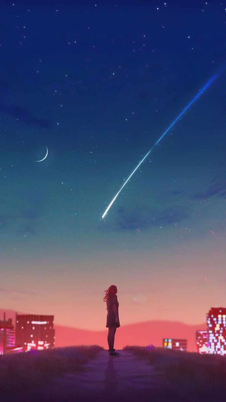 Alone Girl And Shooting Star IPhone