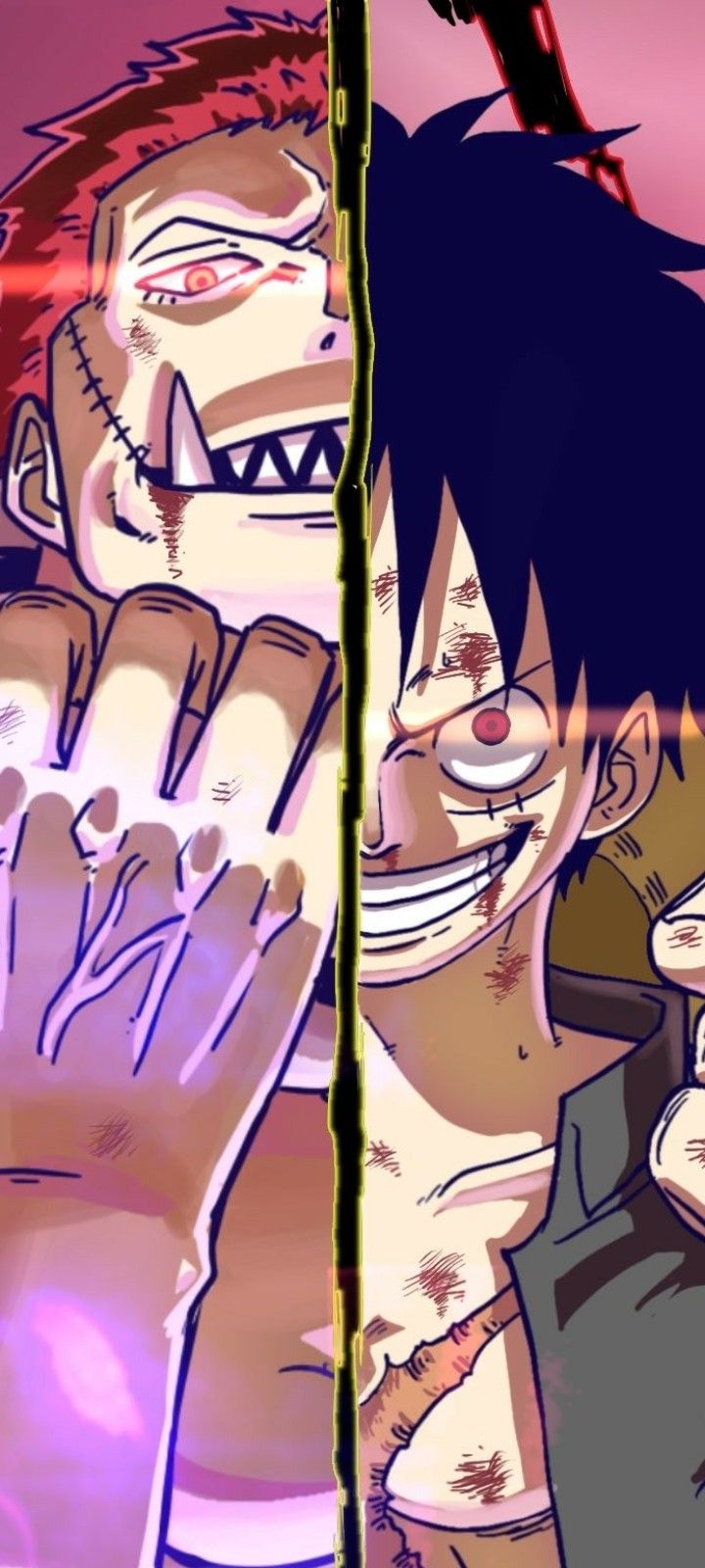Luffy x Katakuri Wallpaper. Wallpaper