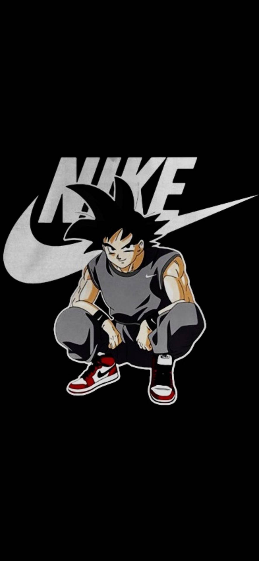 Nike Logo And Son Goku iPhone Wallpaper