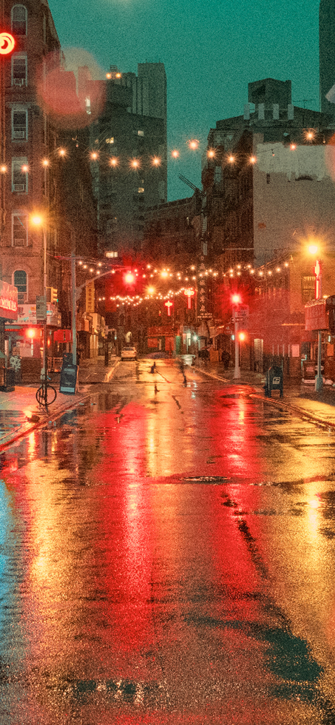 Nature Street City Light Red Rain