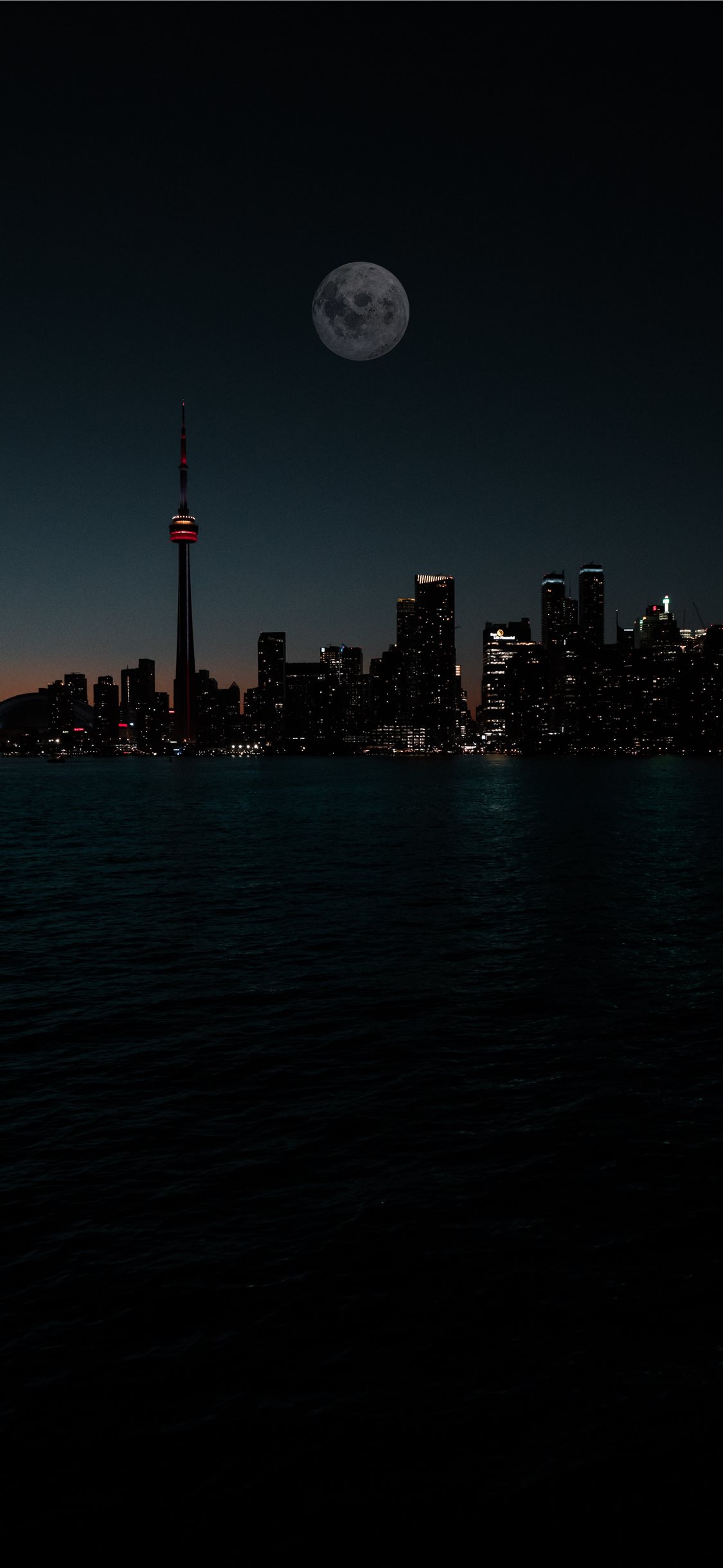 city during night iPhone 11 Wallpaper