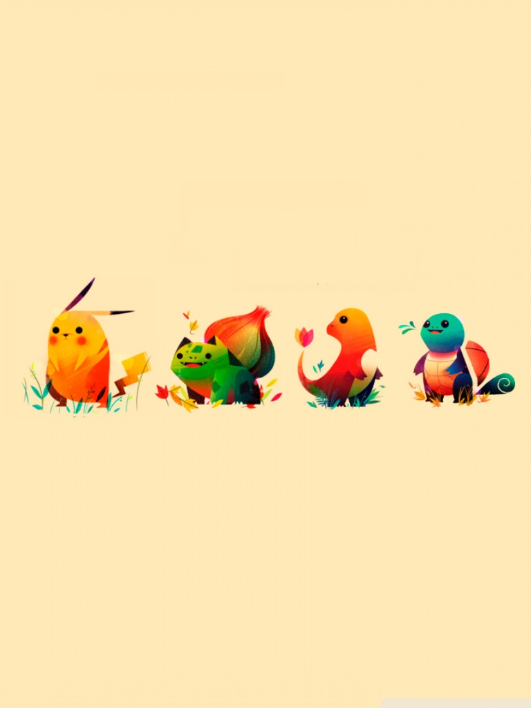Pokemon Bulbasaur, Pikachu, Charmander
