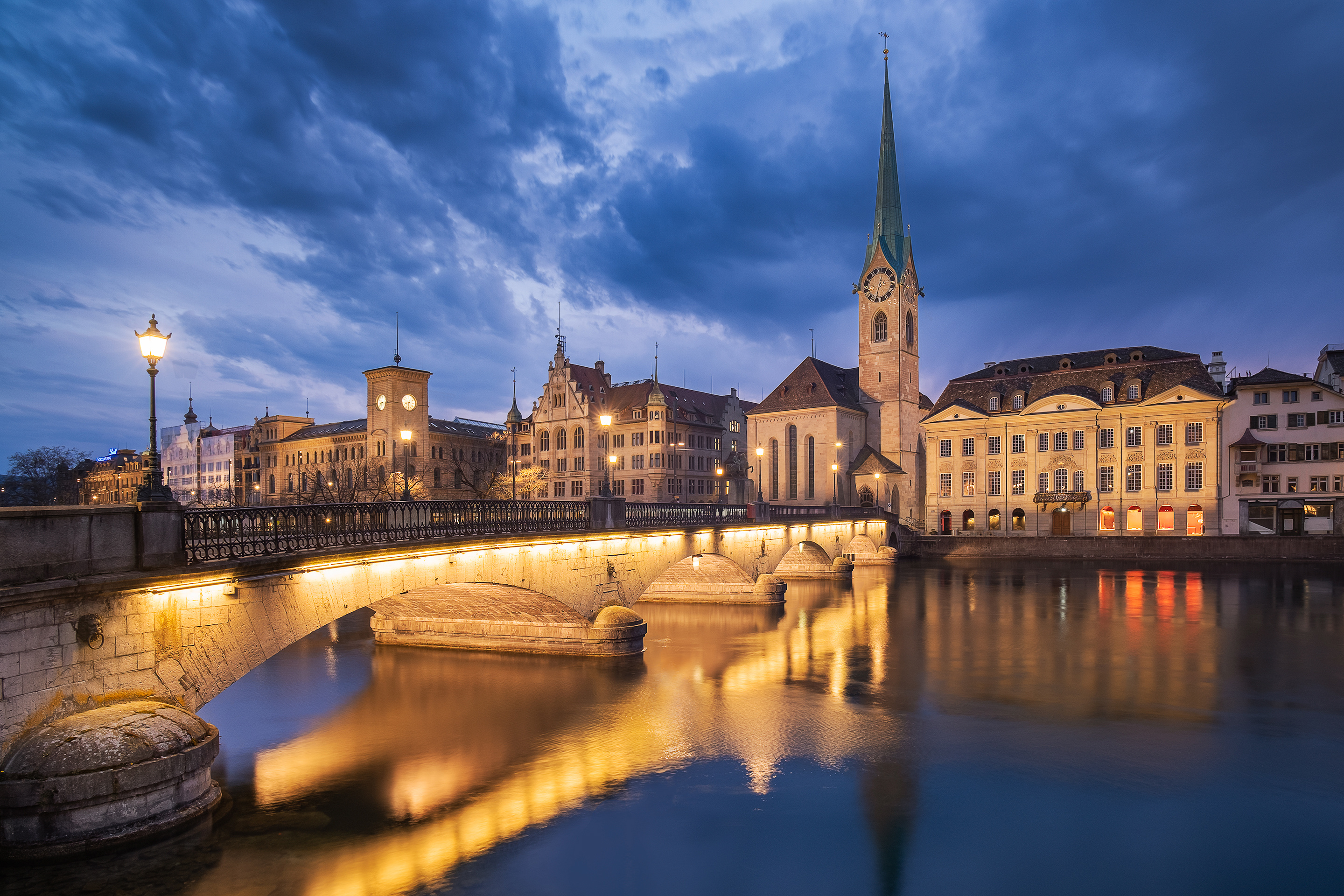 Wallpaper Zurich Switzerland Bridges