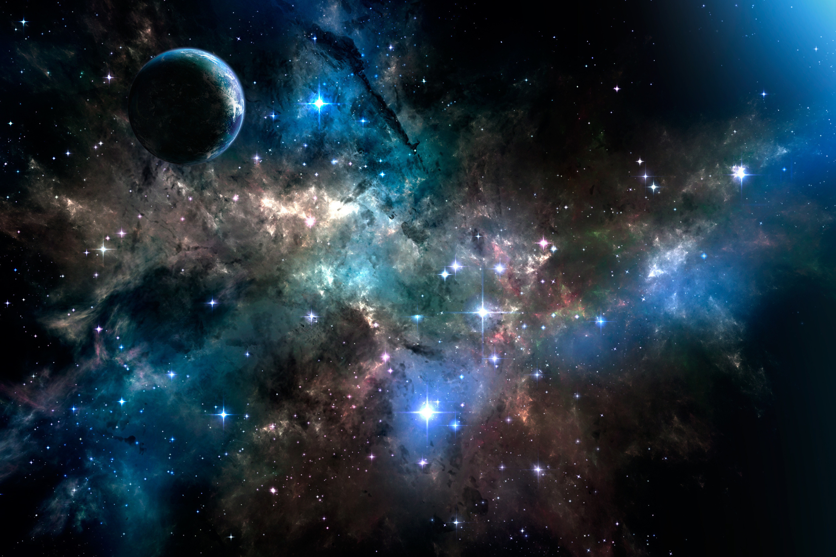 Deep Dark Space Wallpaper for Android