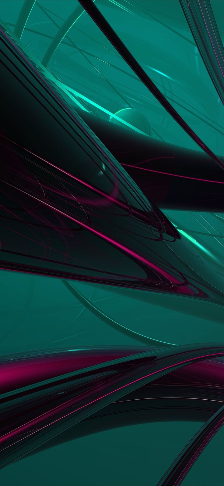 Cool 3D Pattern Green iPhone X Wallpaper