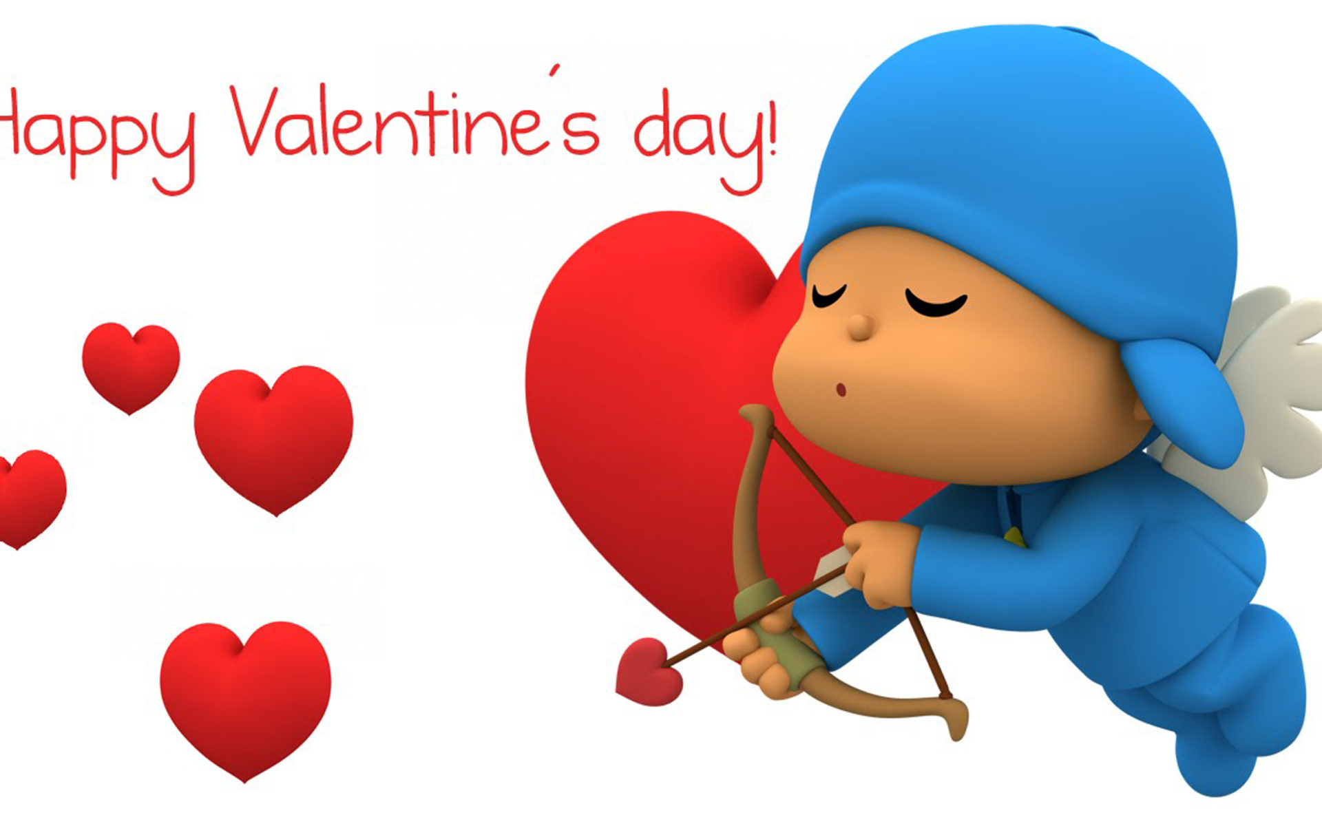 Happy Valentines Day Bow Arrow Hearts