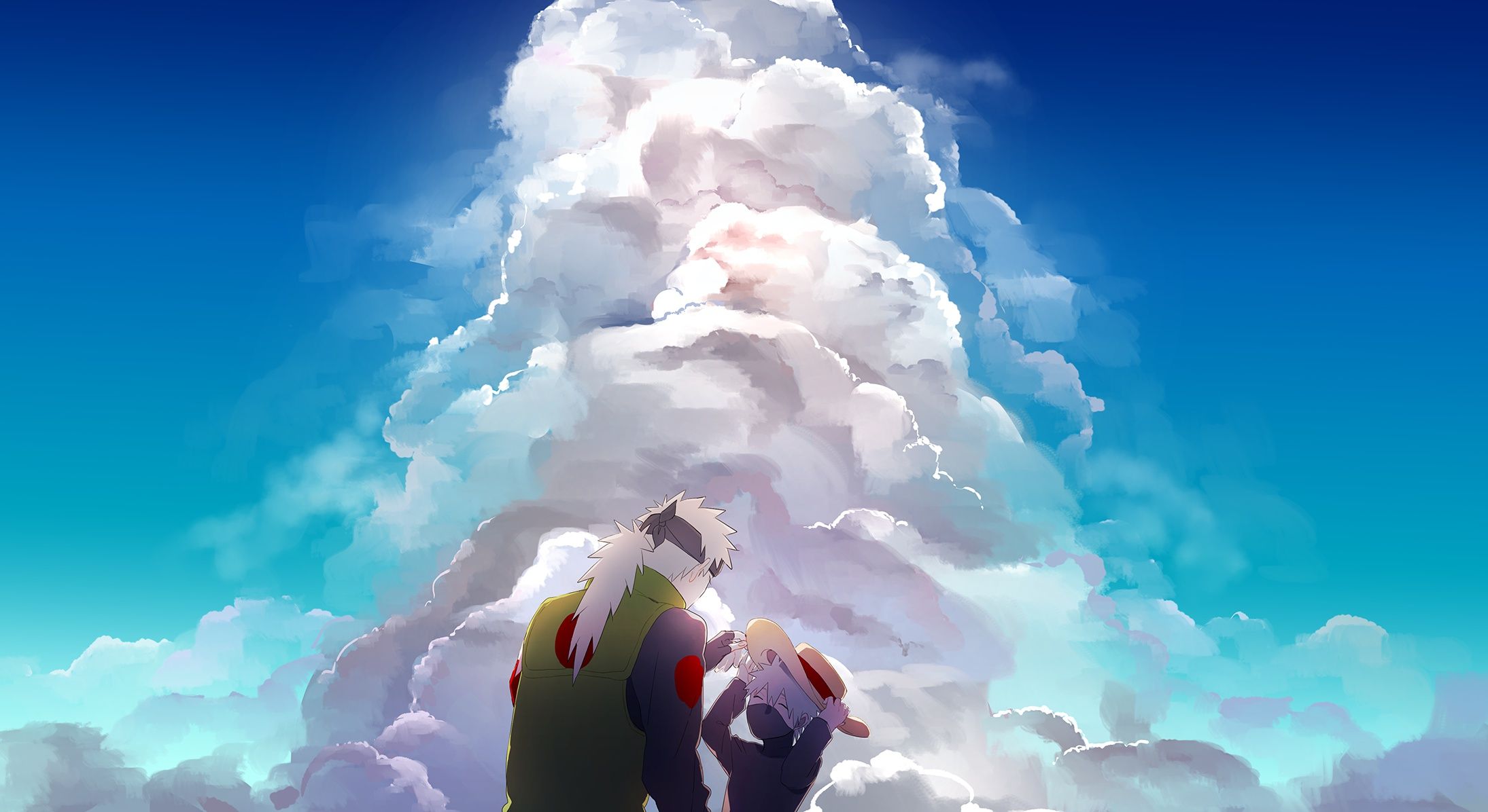 Anime, #sky, #clouds, #low Angle