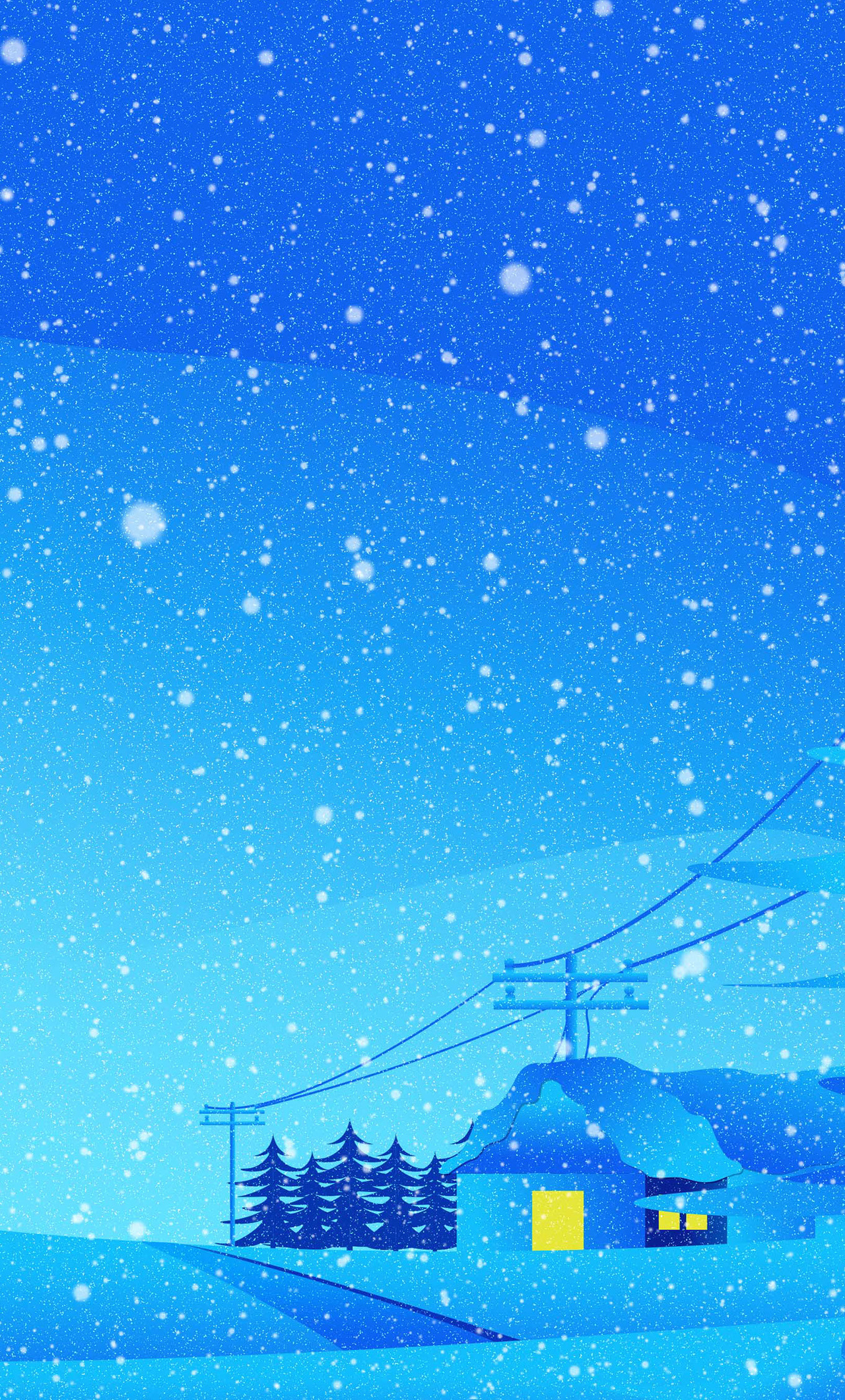 December Winter Digital Art