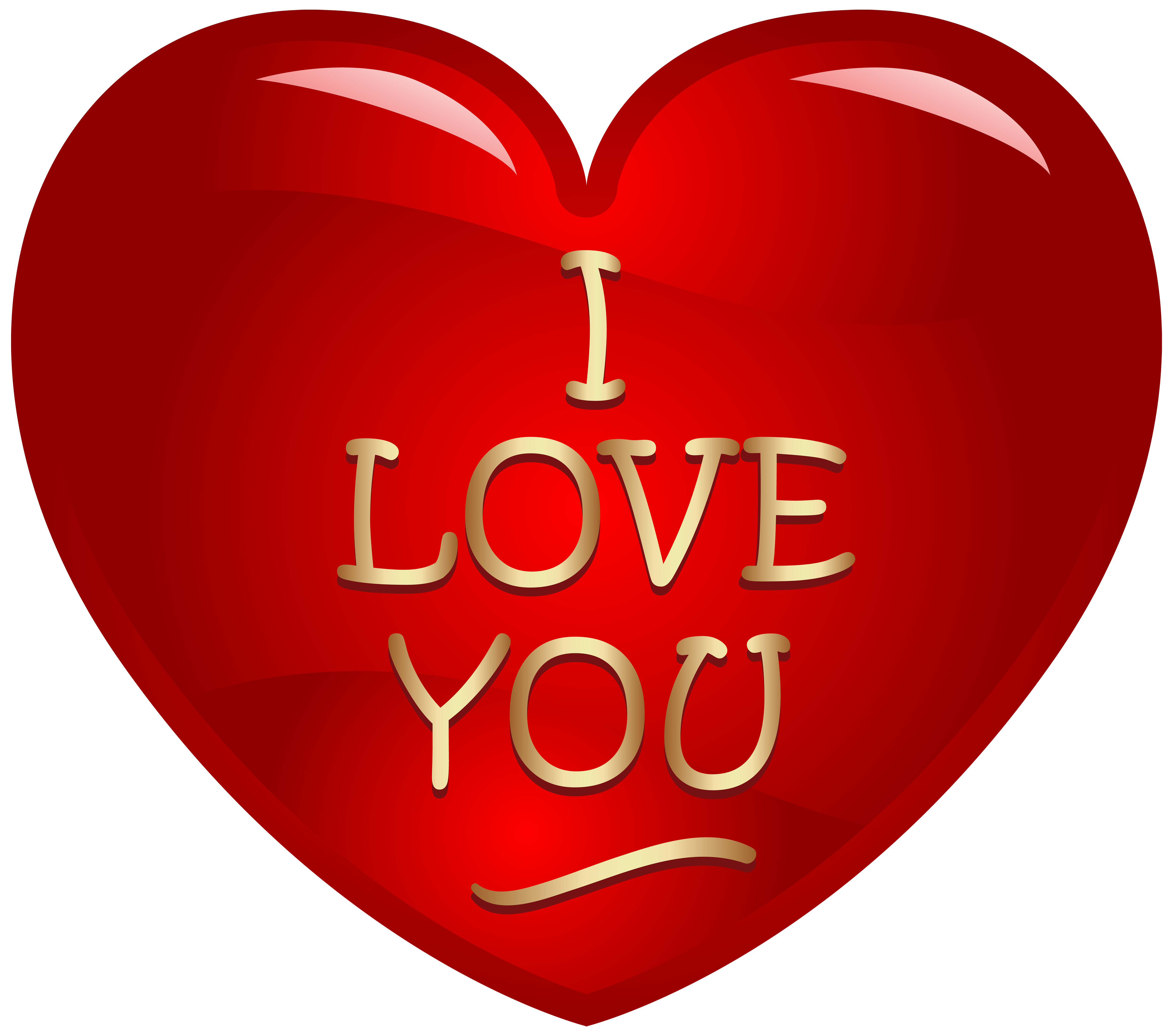I Love You Heart PNG Clipart Image