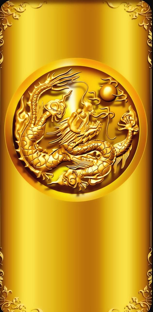 Download Dragon gold wallpaper