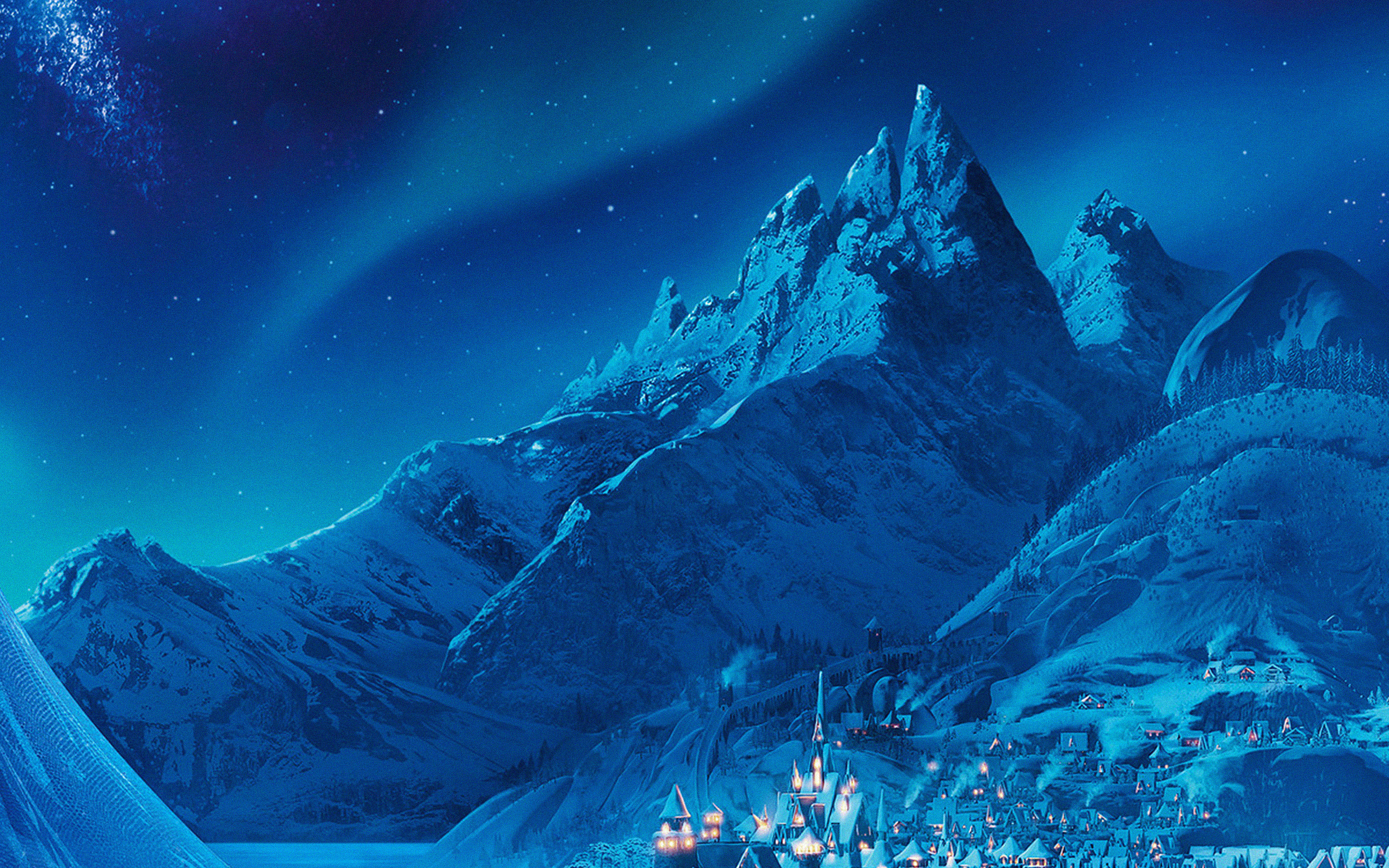 Wallpaper Elsa Frozen Castle Queen