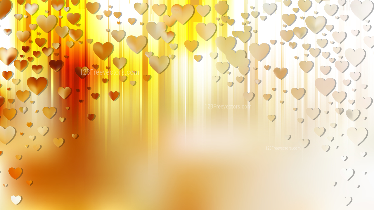 Yellow Valentines Background Illustration