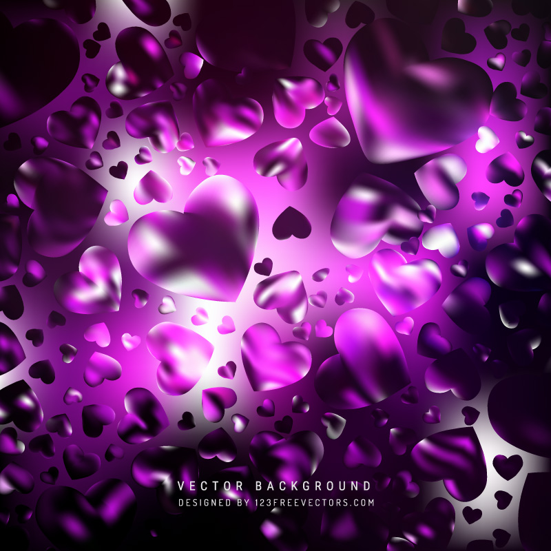 Abstract Dark Purple Heart Themes