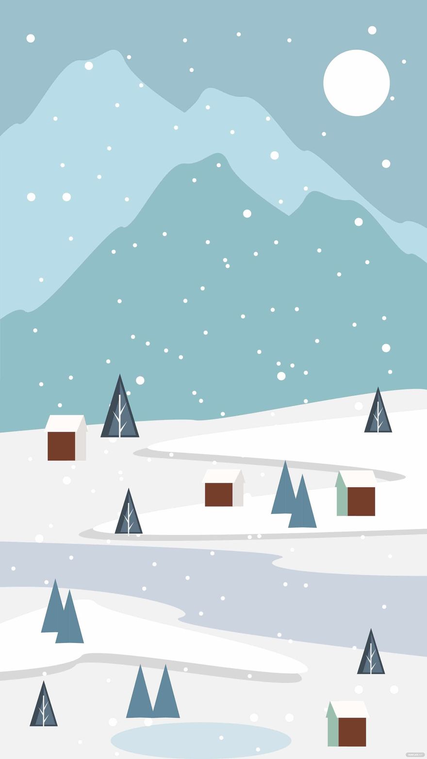 Winter Phone Background in Illustrator